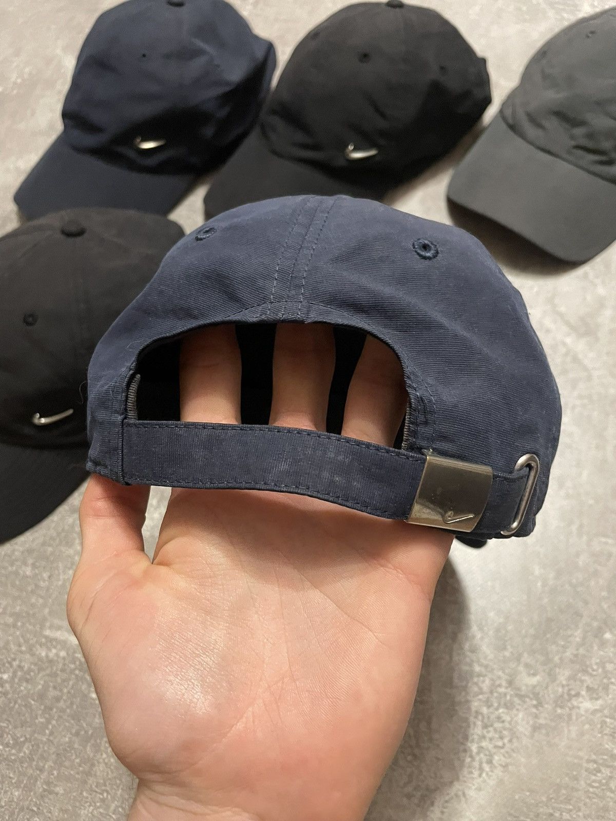 Nike × Vintage x6 Nike Metallic Swoosh Logo Cap Y2K Size ONE SIZE - 13 Thumbnail