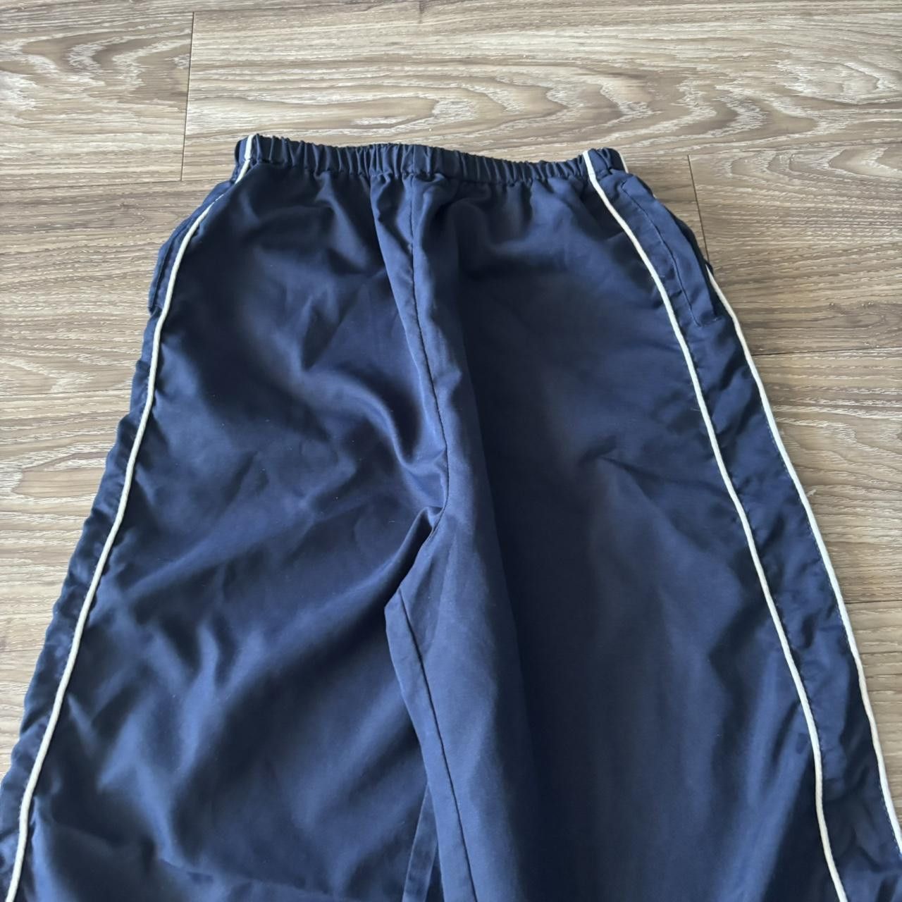 Vintage Crazy Vintage Y2K/2000s Navy Blue White Striped Streetwear Track Pants! Fits XS Size US 28 / EU 44 - 4 Thumbnail