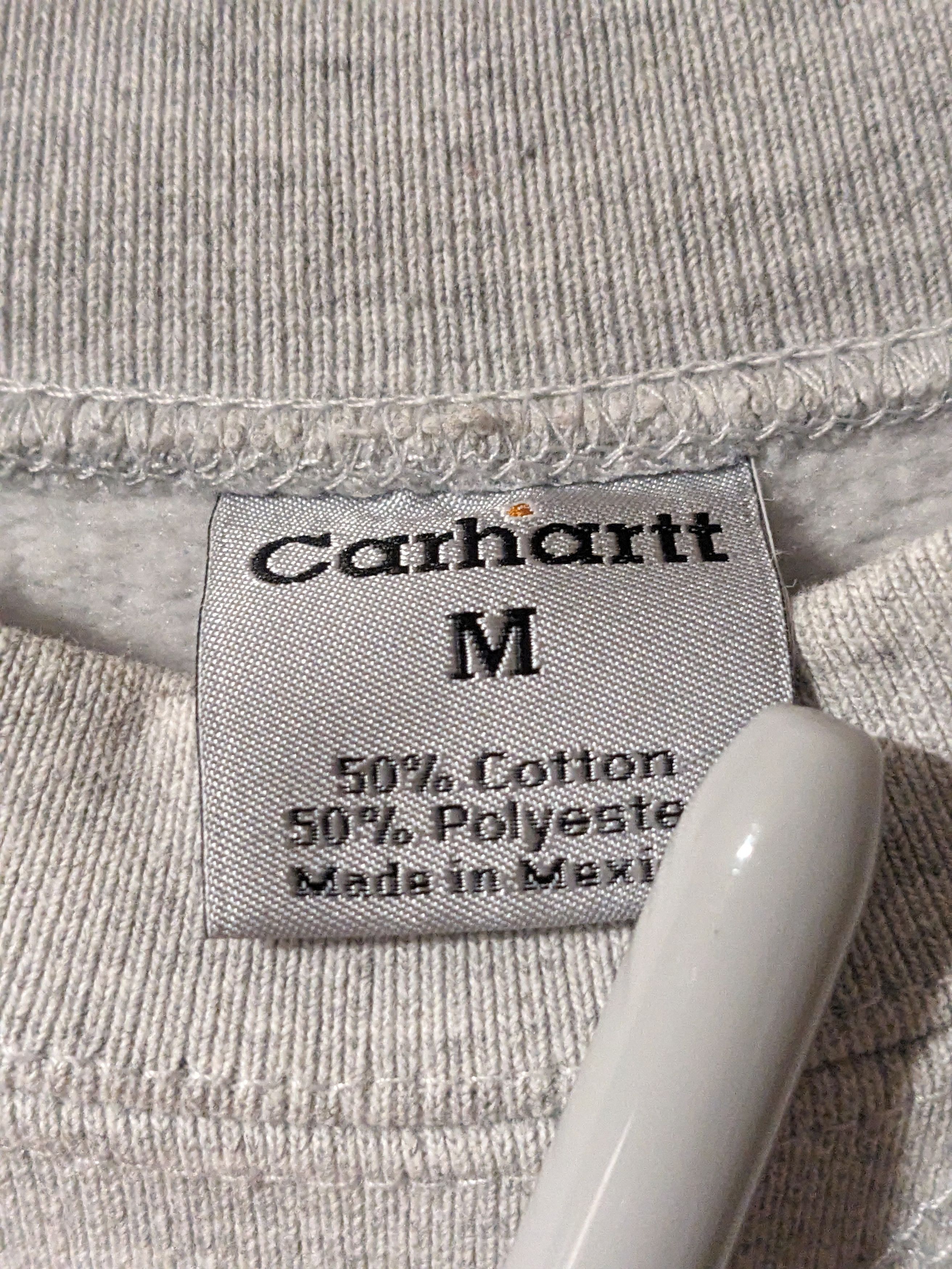 Carhartt × Vintage Vintage 90s Carhartt Small Logo Gray Medium Sweatshirt Size US M / EU 48-50 / 2 - 3 Thumbnail