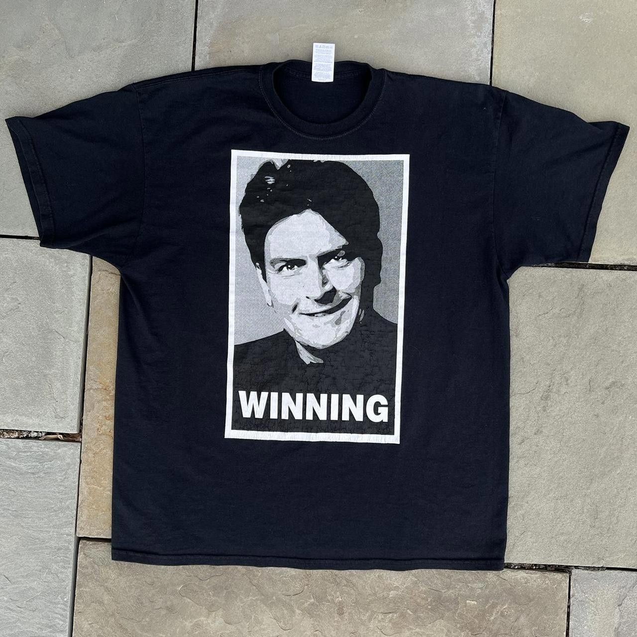Jerzees Charlie Sheen Winning Black Graphic T-shirt Size US XXL / EU 58 / 5 - 1 Thumbnail