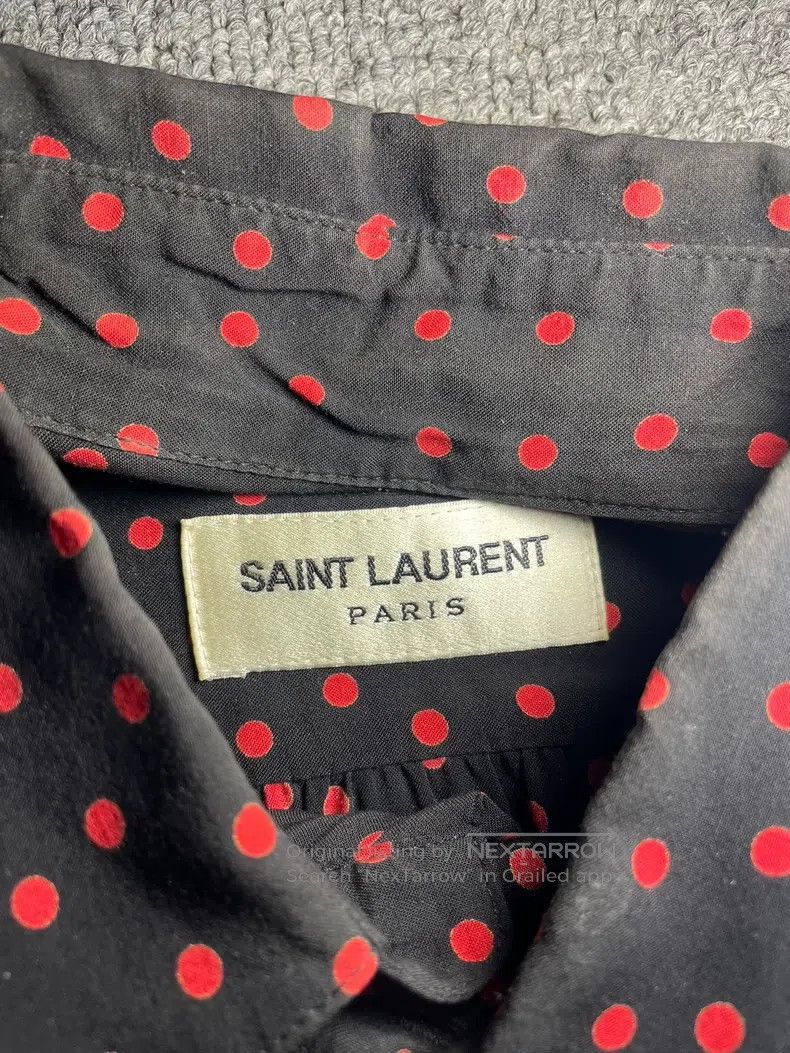 Saint Laurent Paris Saint Laurent Paris Bowtie Red Polka Dot Shirt Size XS / US 0-2 / IT 36-38 - 3 Thumbnail