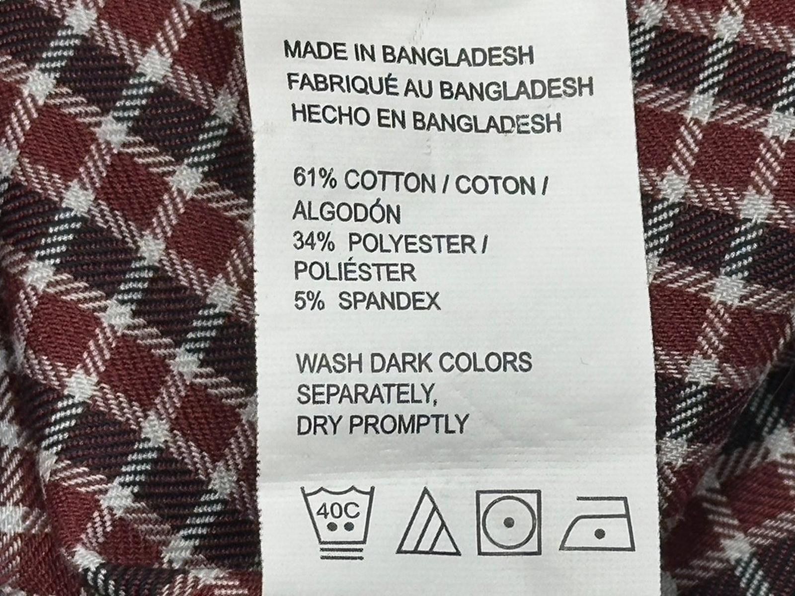 Van Heusen Van Heusen Plaid Check Flex Button Up Red Mens L 16-16.5 Size US L / EU 52-54 / 3 - 5 Thumbnail