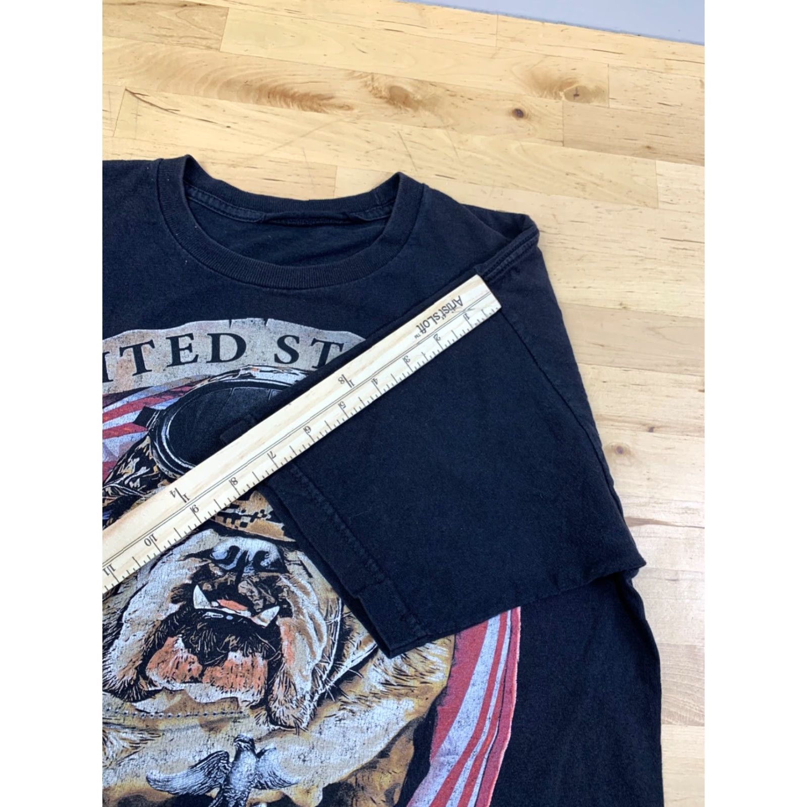 Vintage VINTAGE United States Bulldog Shirt Mens M Black USMC Military Crew Neck Shirt Size US M / EU 48-50 / 2 - 7 Thumbnail