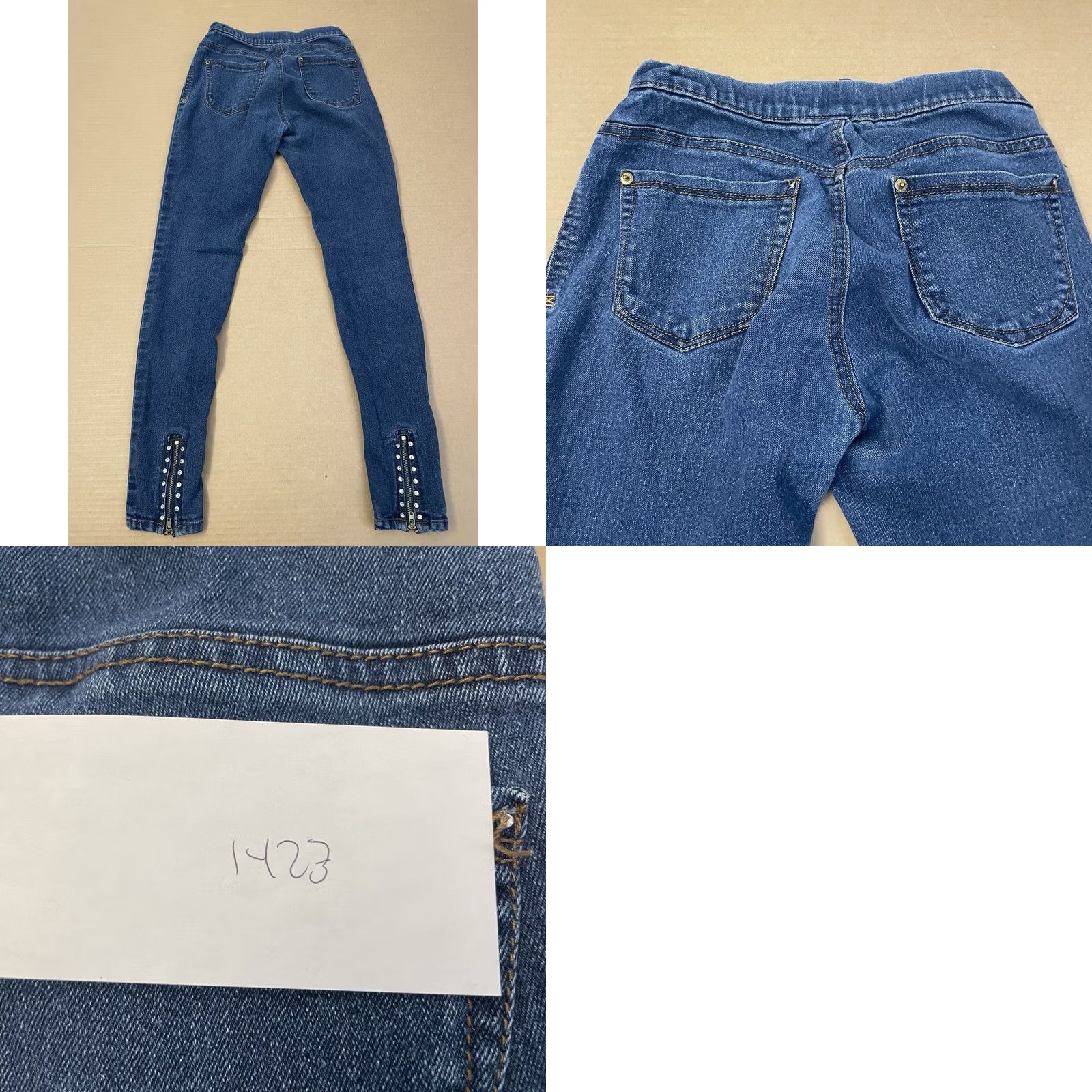Southpole VINTAGE Southpole Jeans Womens Small Blue Skinny Tapered Zip Studded Logo Ladies Size 28" / US 6 / IT 42 - 9 Thumbnail