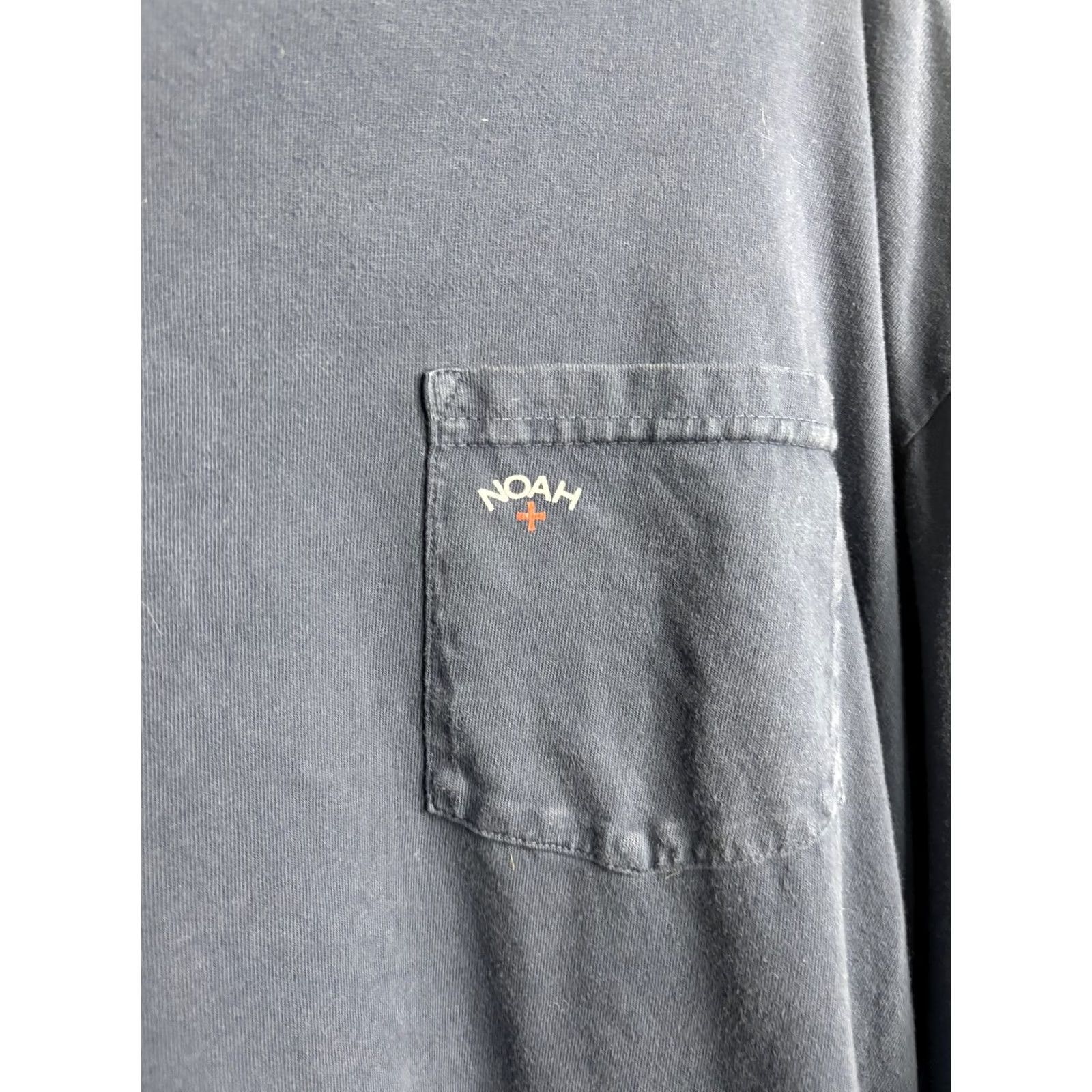 Noah NOAH Shirt Mens 2XL Blue Long Sleeve Pocket Tee Made USA Cotton Crewneck Casual Size US XXL / EU 58 / 5 - 2 Thumbnail