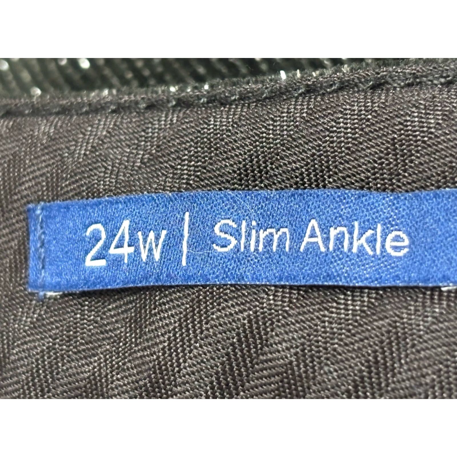 Talbots Talbots Pants Slim Ankle Corduroy Women’s 24W Plus Black Metallic Sparkle Size 42" / US 20 - 6 Thumbnail