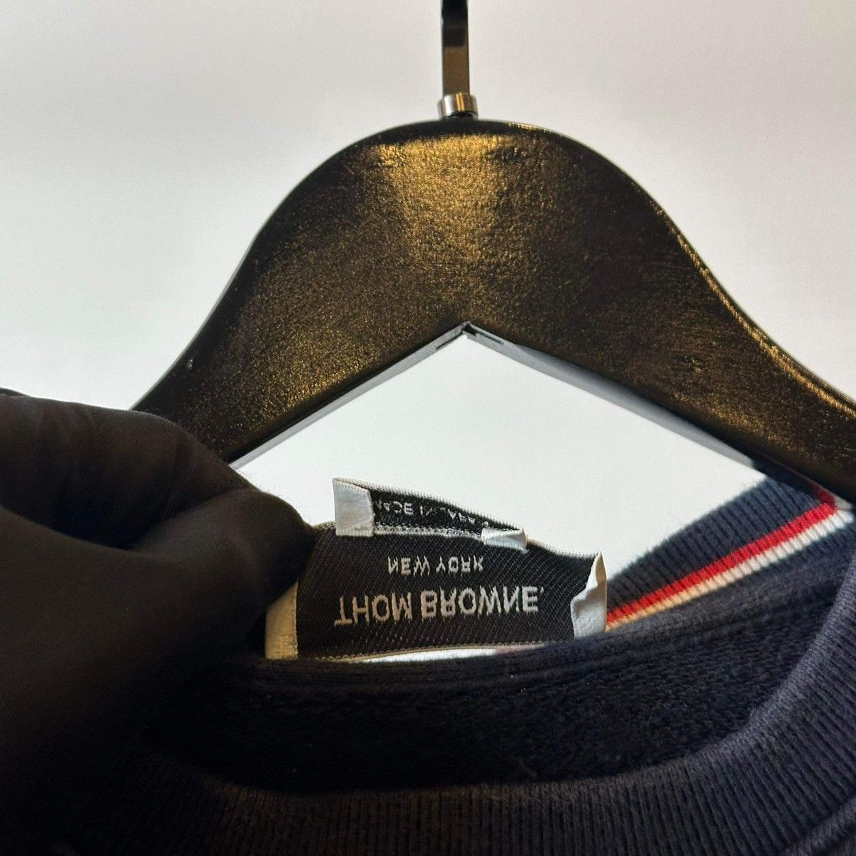 Thom Browne THOM BROWNE 4 BAR NAVY SWEATER Size US L / EU 52-54 / 3 - 5 Thumbnail
