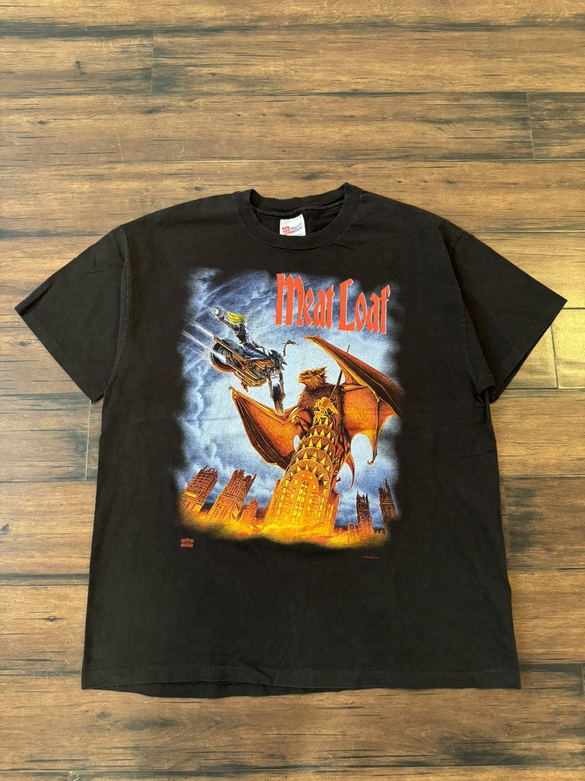 Band Tees × Hanes SUPER RARE Vintage MeatLoaf World Tour 93,94,95 Tee Size US XL / EU 56 / 4 - 1 Thumbnail