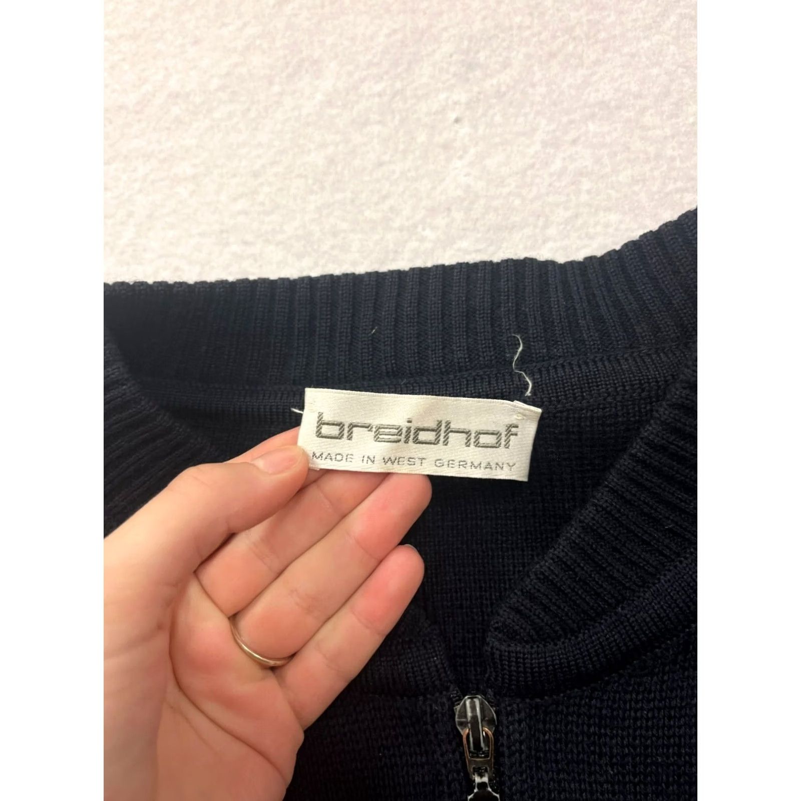 Vintage VINTAGE Breidhof Mens Black Full-Zip Sweater Jacket 2XL West Germany Bomber Jacket Mens Size US XXL / EU 58 / 5 - 3 Thumbnail