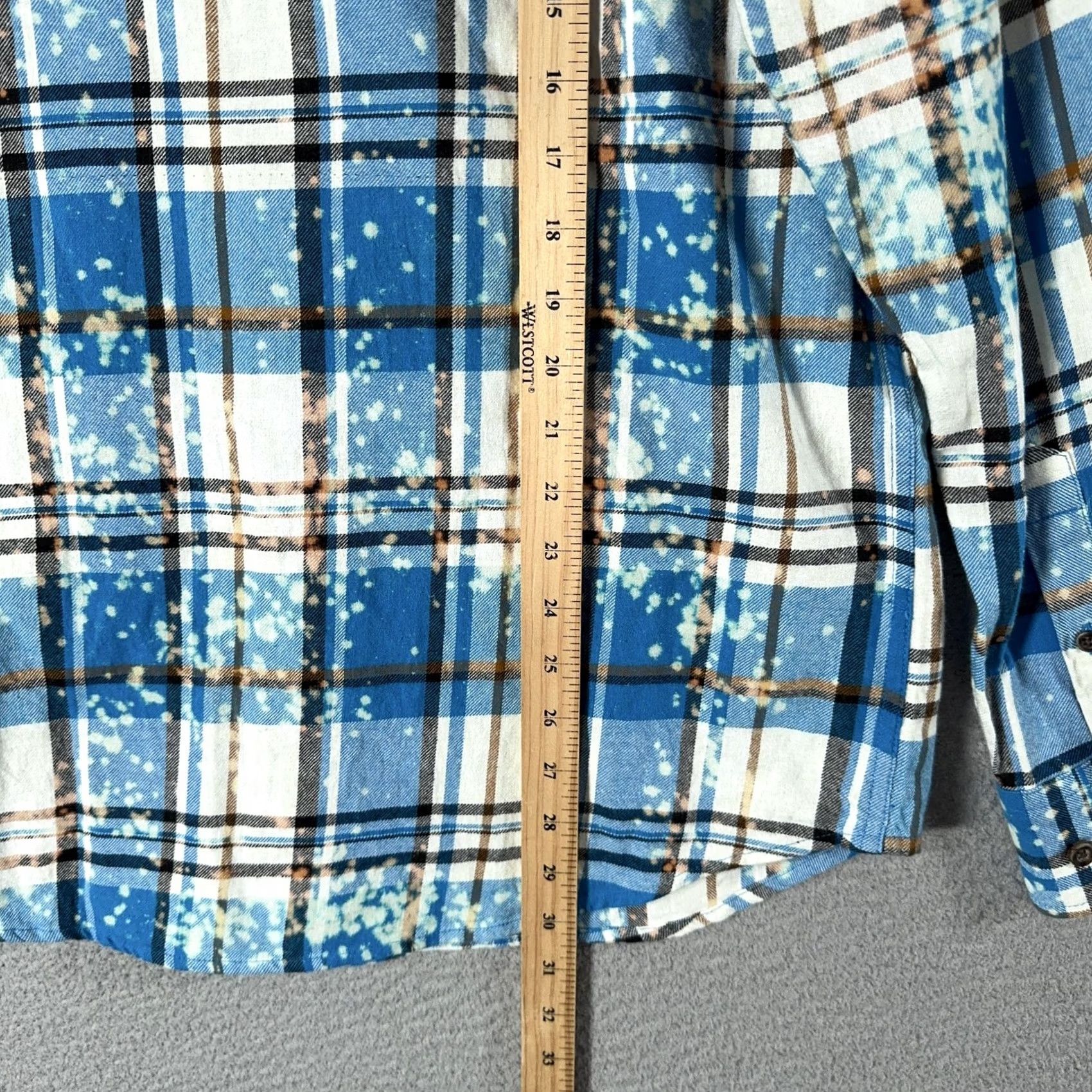 Vintage Angry Minnow Shirt Mens M Blue Plaid Long Sleeve Button Up Flannel Pocket Size US M / EU 48-50 / 2 - 7 Thumbnail