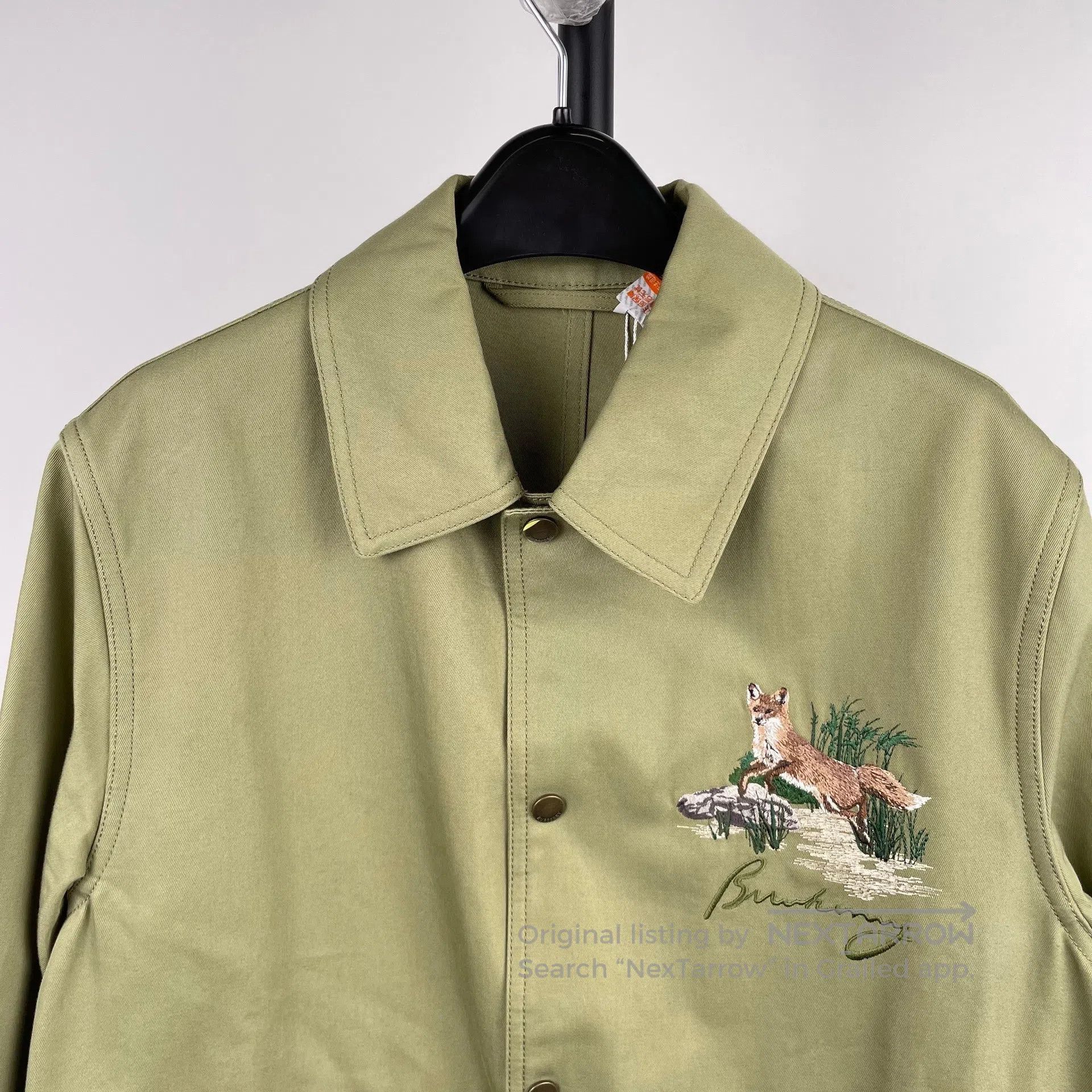 Burberry Burberry Chest Fox Embroidered Cursive Logo Letter Green S Size US XS / EU 42 / 0 - 3 Thumbnail