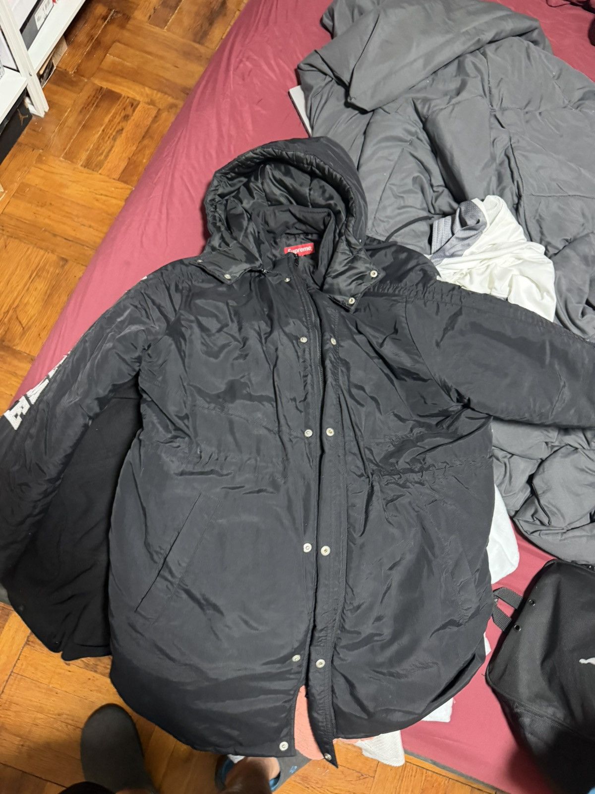 Supreme Supreme Sleeve Logo Sideline Parka Black Size US L / EU 52-54 / 3 - 2 Thumbnail
