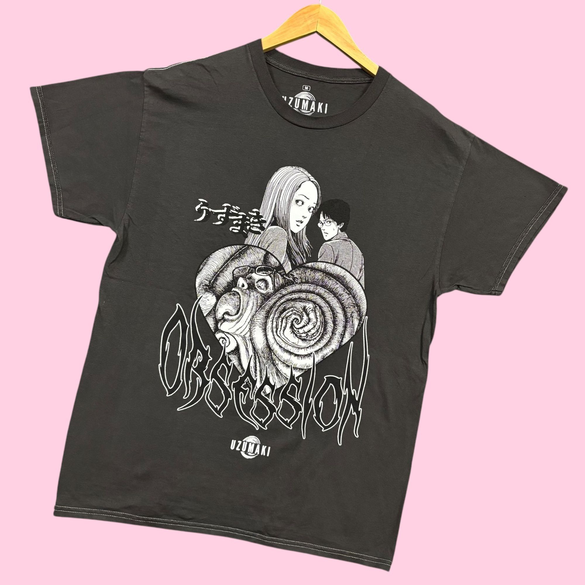 Anime Junji Ito Uzumaki Obsession Horror Manga Tee M Size US M / EU 48-50 / 2 - 3 Thumbnail