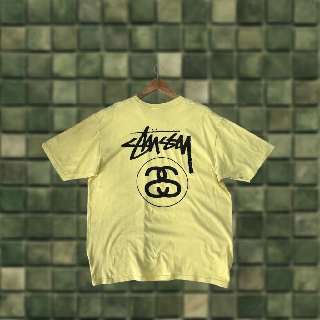 Logo 7 VINTAGE Stussy T-Shirt Men XL Yellow Logo 90s Hip Hop Streetwear Y2K Size US XL / EU 56 / 4 - 1 Thumbnail