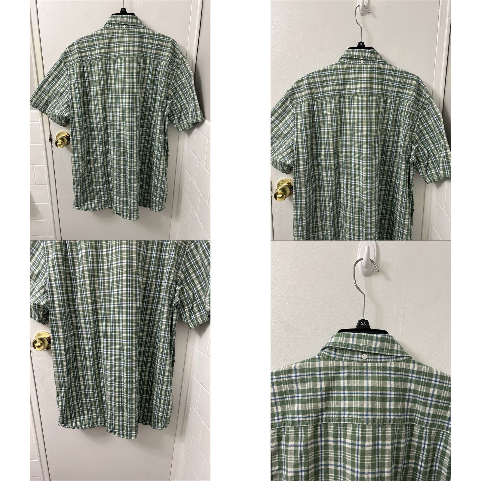 Vintage LL Bean Chambray Shirt Mens XL Green Plaid Oxford Button-Down Comfort Stretch Casual Shirt Women? Size US XL / EU 56 / 4 - 8 Thumbnail