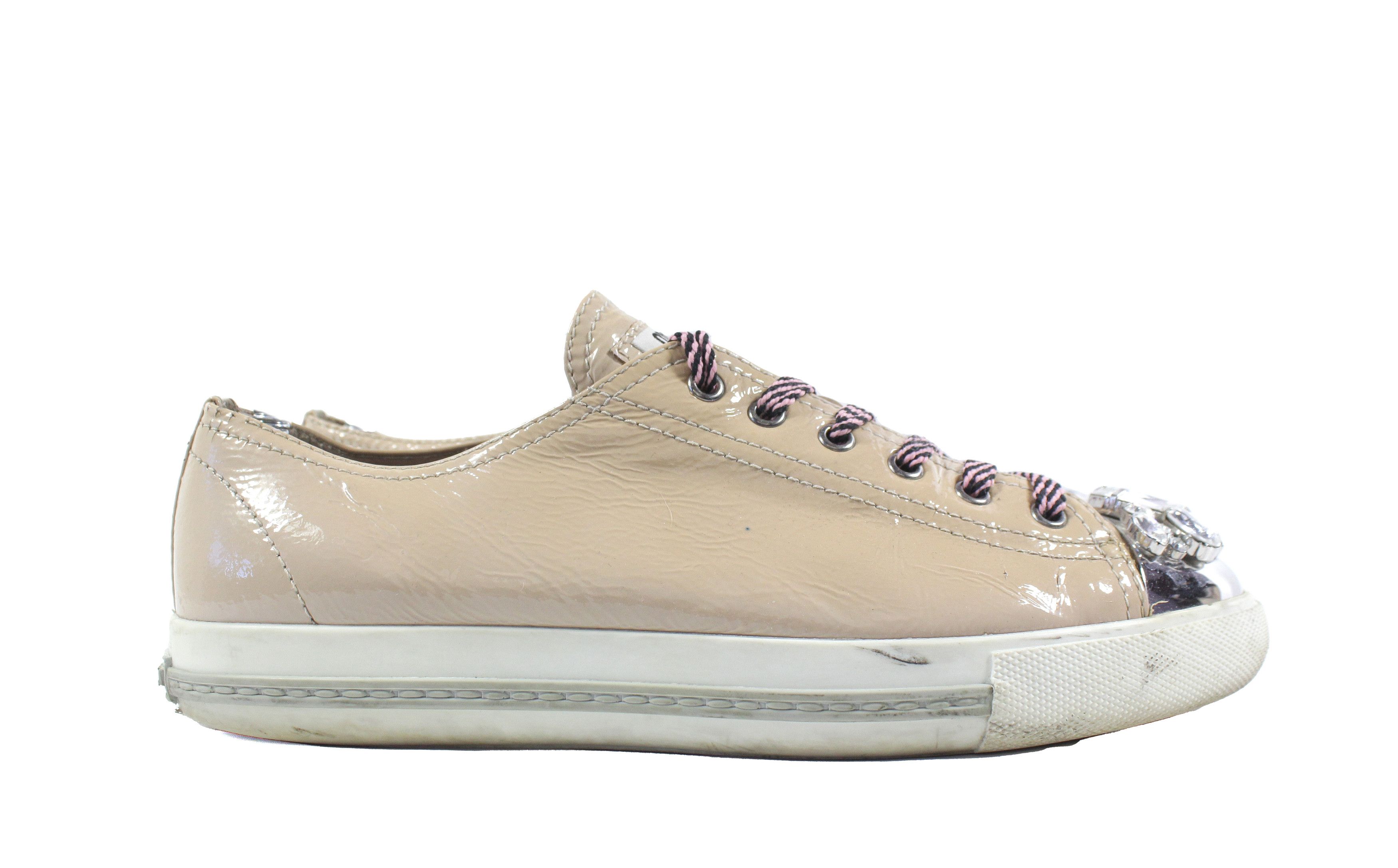 Miu Miu Rocks Patent Leather Sneakers Size US 10.5 / IT 40.5 - 2 Thumbnail
