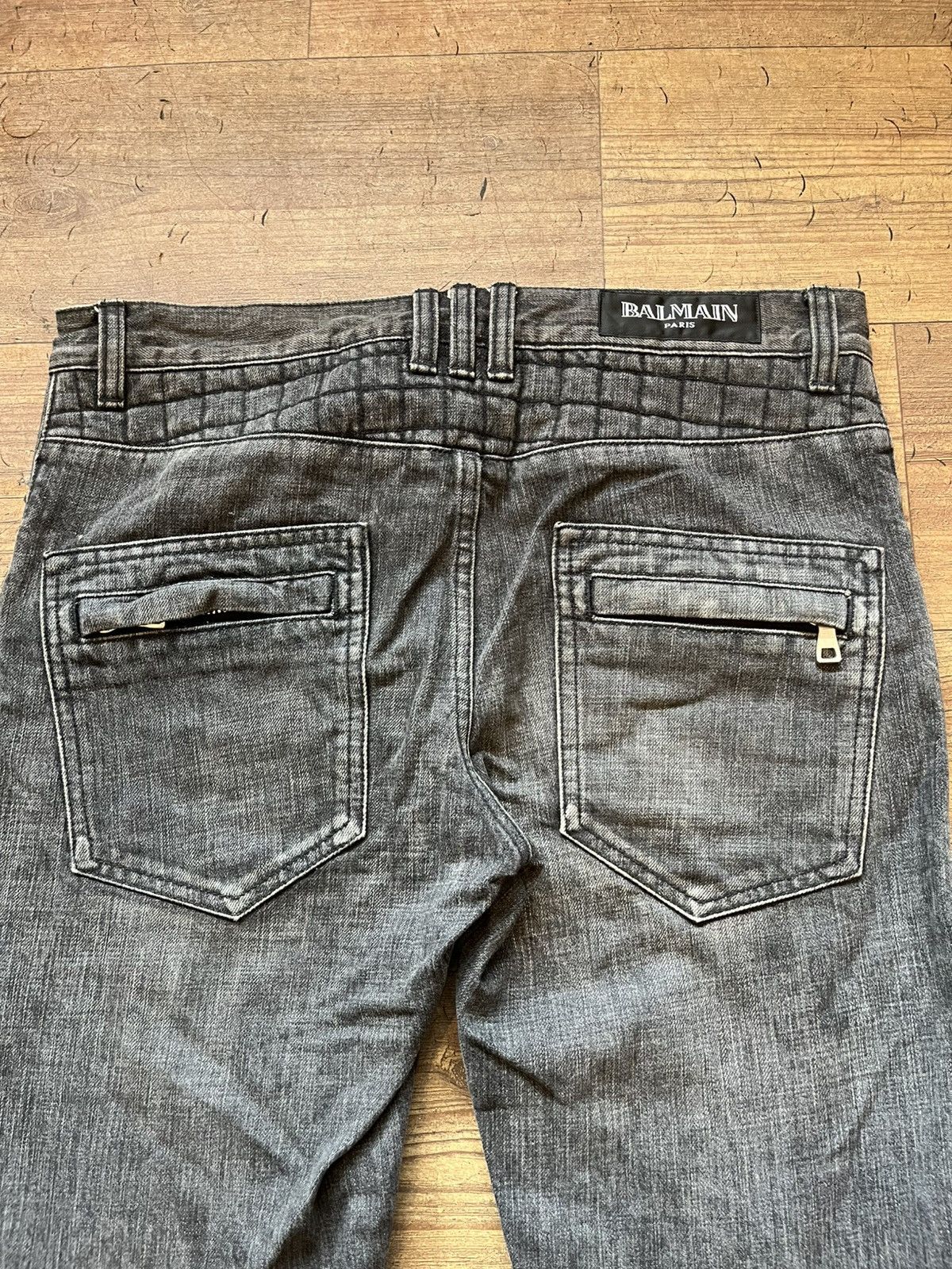 Balmain Decarnin quilted heavy biker jeans Size US 30 / EU 46 - 5 Thumbnail