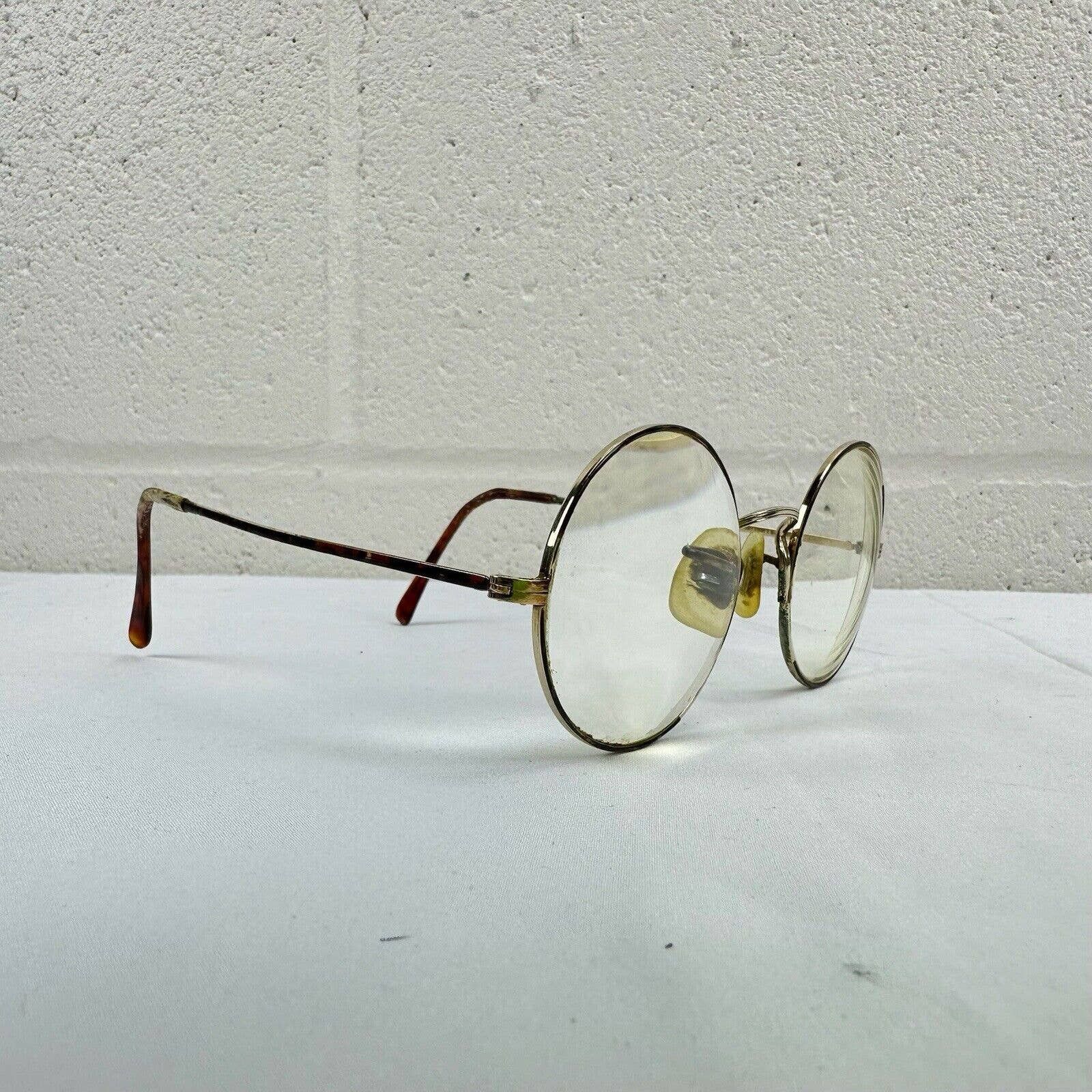 Vintage Art Craft USA Eyeglasses 48 21/145 Round Wire Gold