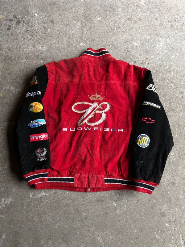 Vintage vintage budweiser varsity jacket snap on nascar racing f1 Size US XXL / EU 58 / 5 - 1 Thumbnail