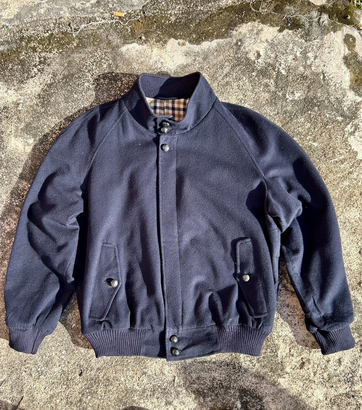 Other Vintage 80s/90s Lined Checkered Wool Raglan Bomber Jacket Size US S / EU 44-46 / 1 - 1 Thumbnail