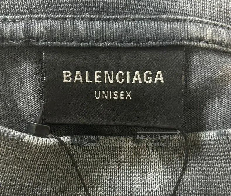 Balenciaga Balenciaga 25 Washed Gray Embroidered T-shirt. Size US XS / EU 42 / 0 - 4 Thumbnail