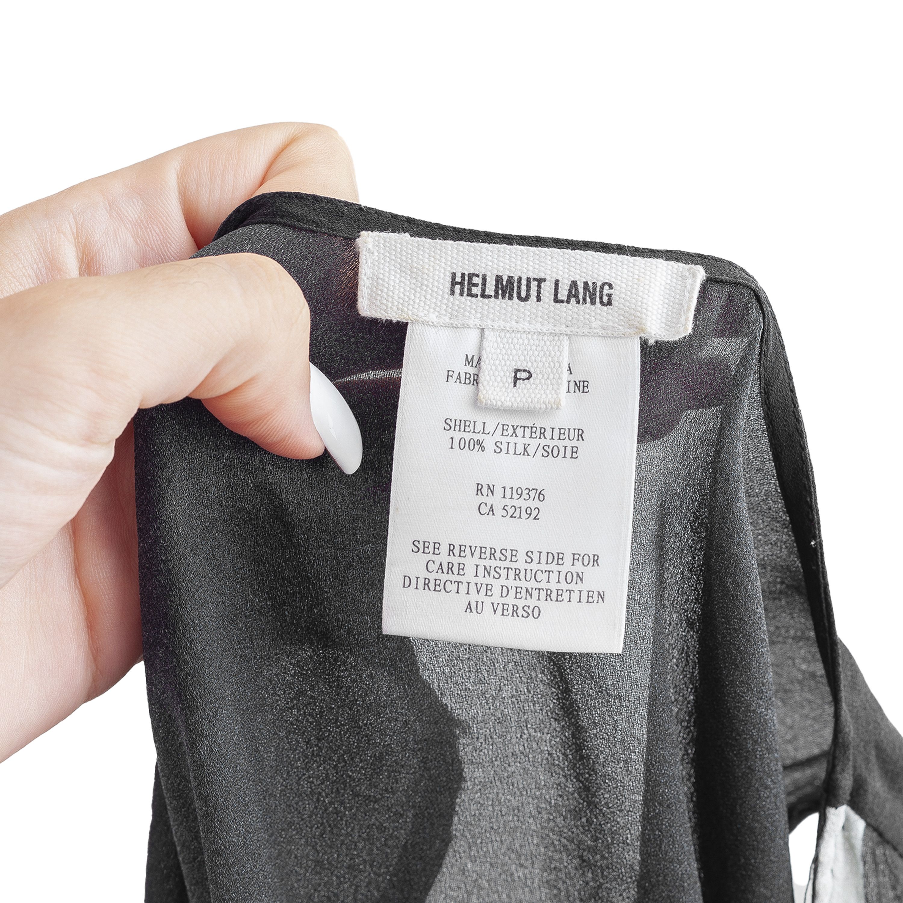 Helmut Lang Helmut Lang "Wing" Black Silk Tank Top (S) Size S / US 4 / IT 40 - 5 Thumbnail