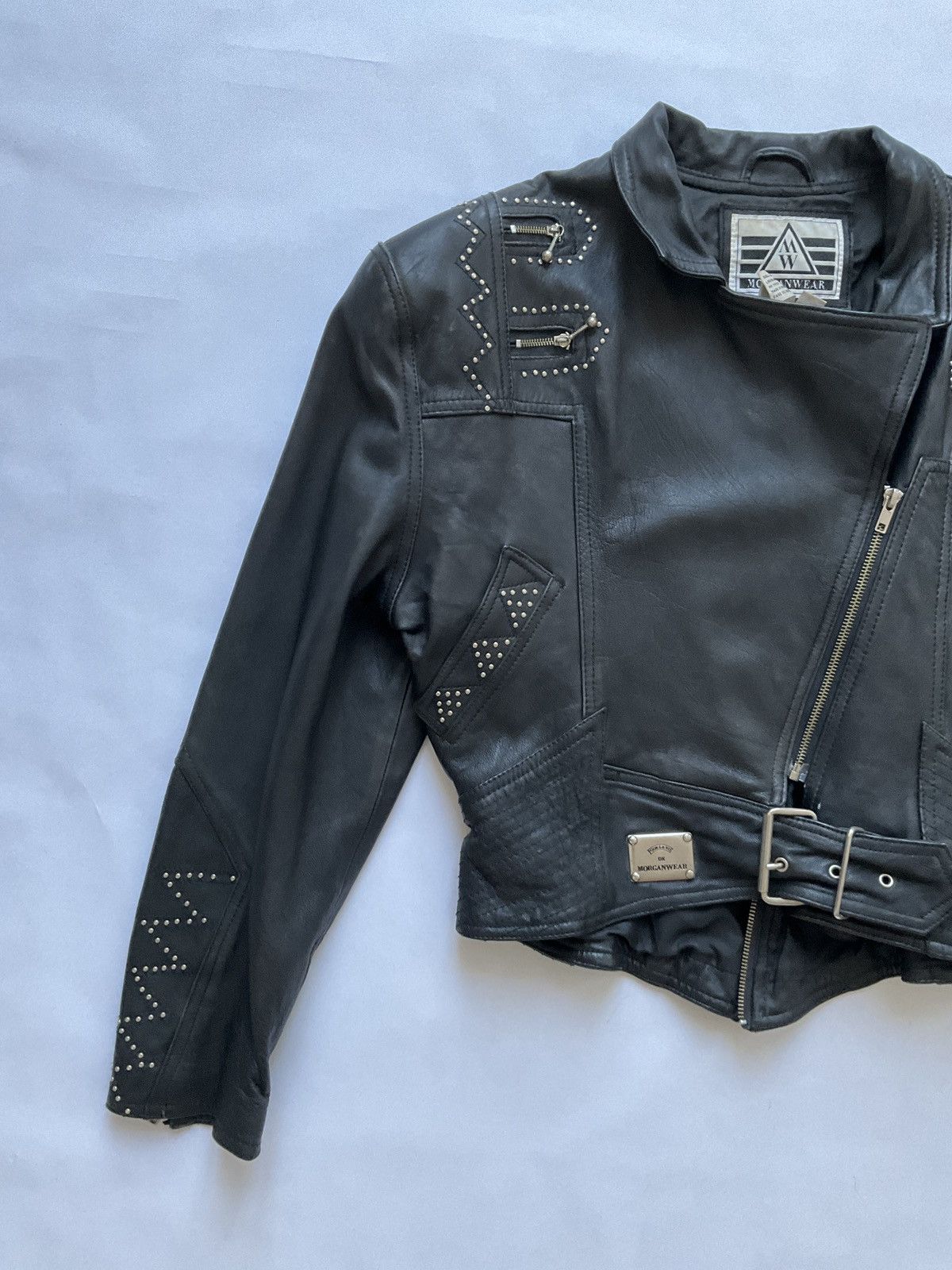 Vintage Vintage leather jacket with studs Size M / US 6-8 / IT 42-44 - 3 Thumbnail