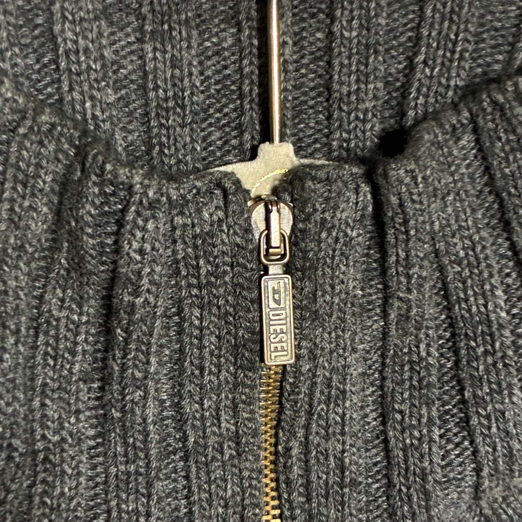 Diesel VINTAGE Diesel Ribbed Knit Full Zip Sweater Vest Charcoal Grey Made in Italy Small Womens Size S / US 4 / IT 40 - 6 Thumbnail