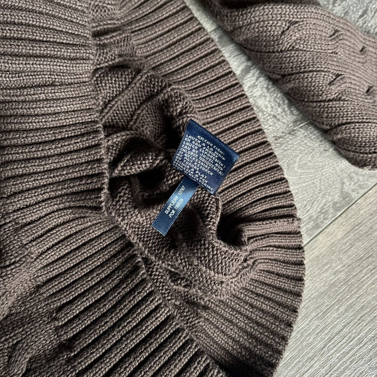 Polo Ralph Lauren Vintage 90s Polo Ralph Lauren Sport Cable Knit Sweater Logo Size L / US 10 / IT 46 - 7 Thumbnail