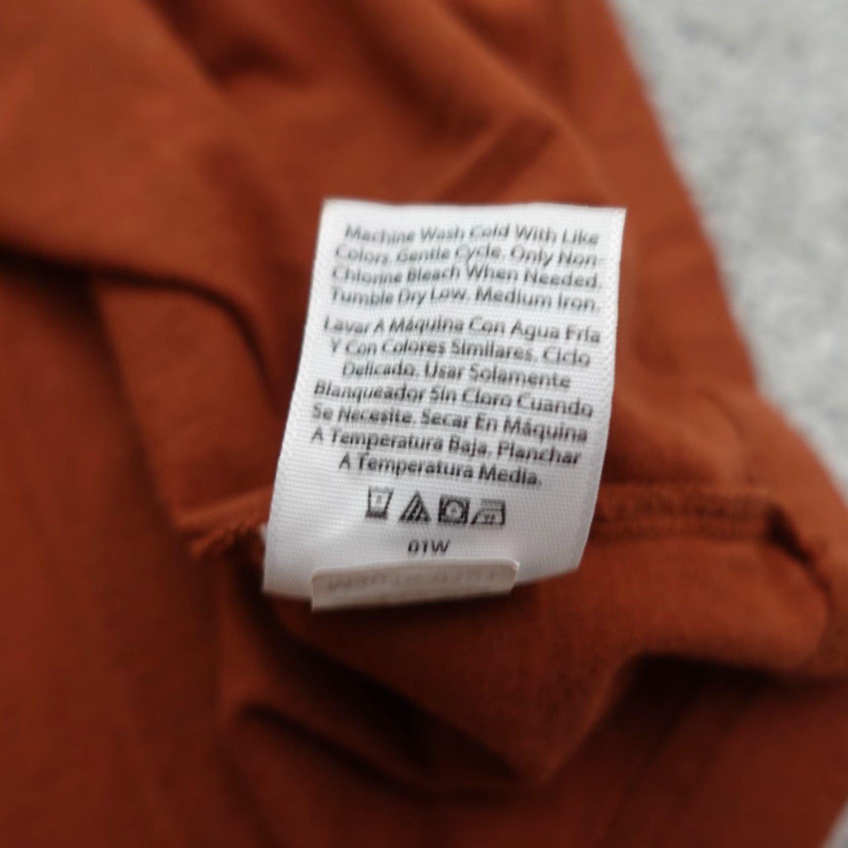 George George T-Shirt Crew Neck Long Sleeve Mens Large Orange Cotton Casual Tee Size US L / EU 52-54 / 3 - 7 Thumbnail