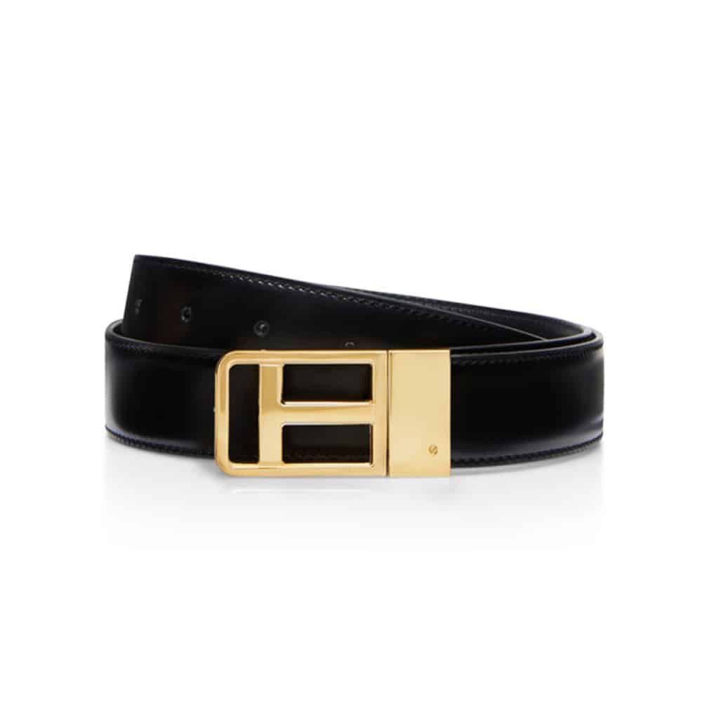 Tom Ford o1loc1c0924 TB270 Size: 100 / Leather Belt in Black Size 38 - 1 Preview