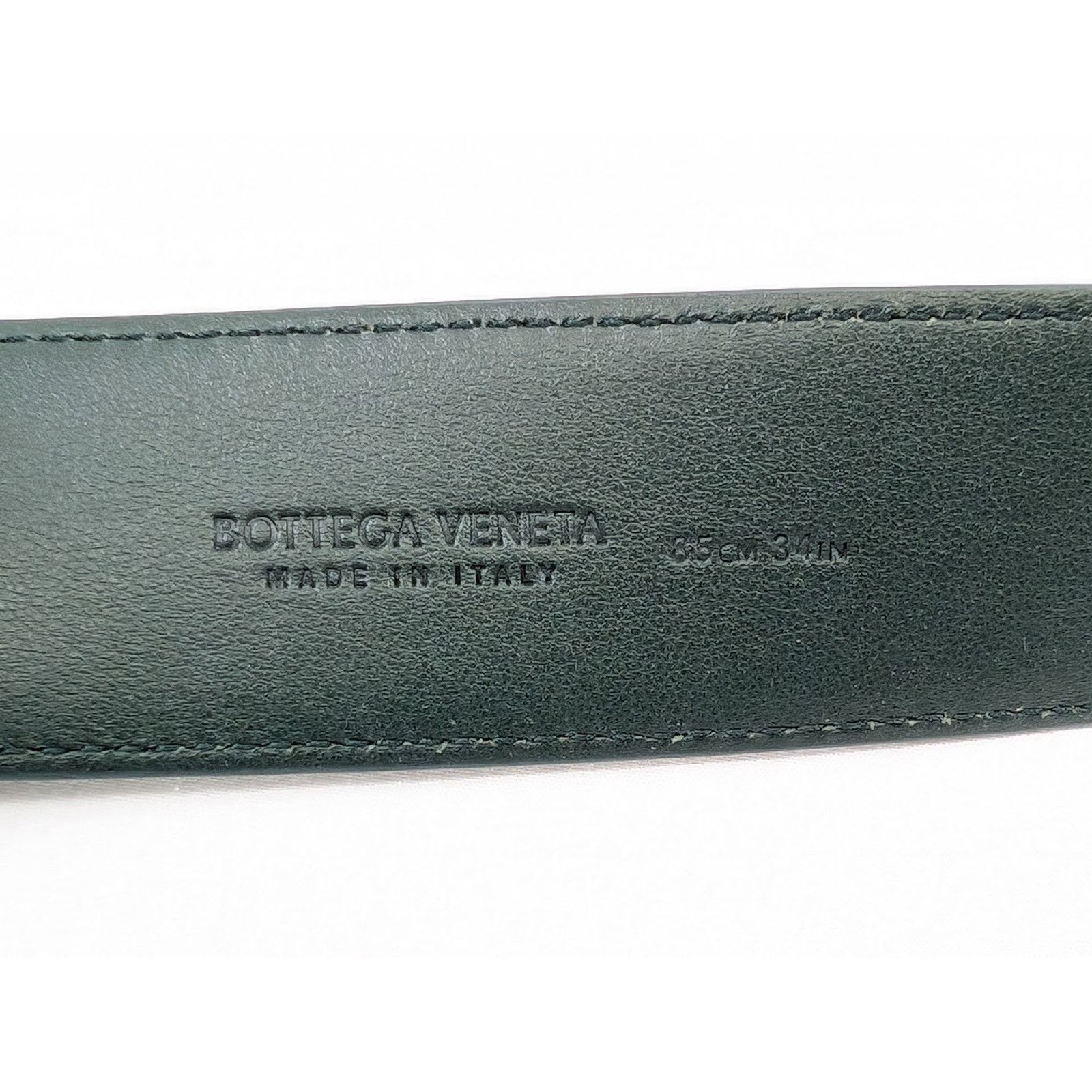 Bottega Veneta o1rshd1 Size: 95 / Struzzo Light Calf Belt in Pine Green Size 36 - 9 Thumbnail