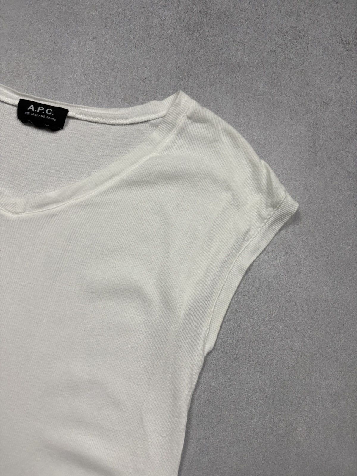 A.P.C. A.P.C. Rue Madame Paris White Modal Cotton Top Y2K Classic M Size M / US 6-8 / IT 42-44 - 2 Thumbnail
