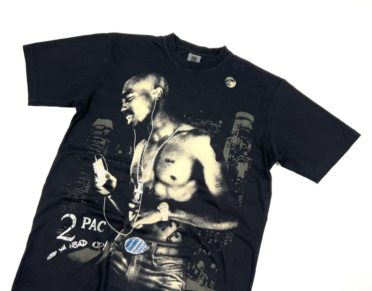 Rap Tees × Vintage Vintage Tupac 2pac Shakur Overprint Hip Hop Rap T Shirt - XL Size US XL / EU 56 / 4 - 2 Thumbnail