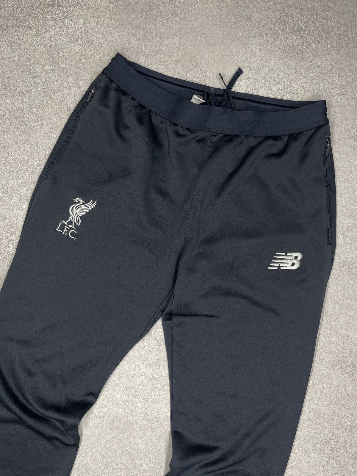 New Balance Mens New Balance Liverpool Football Sweatpants Grey Soccer Size US 34 / EU 50 - 3 Thumbnail