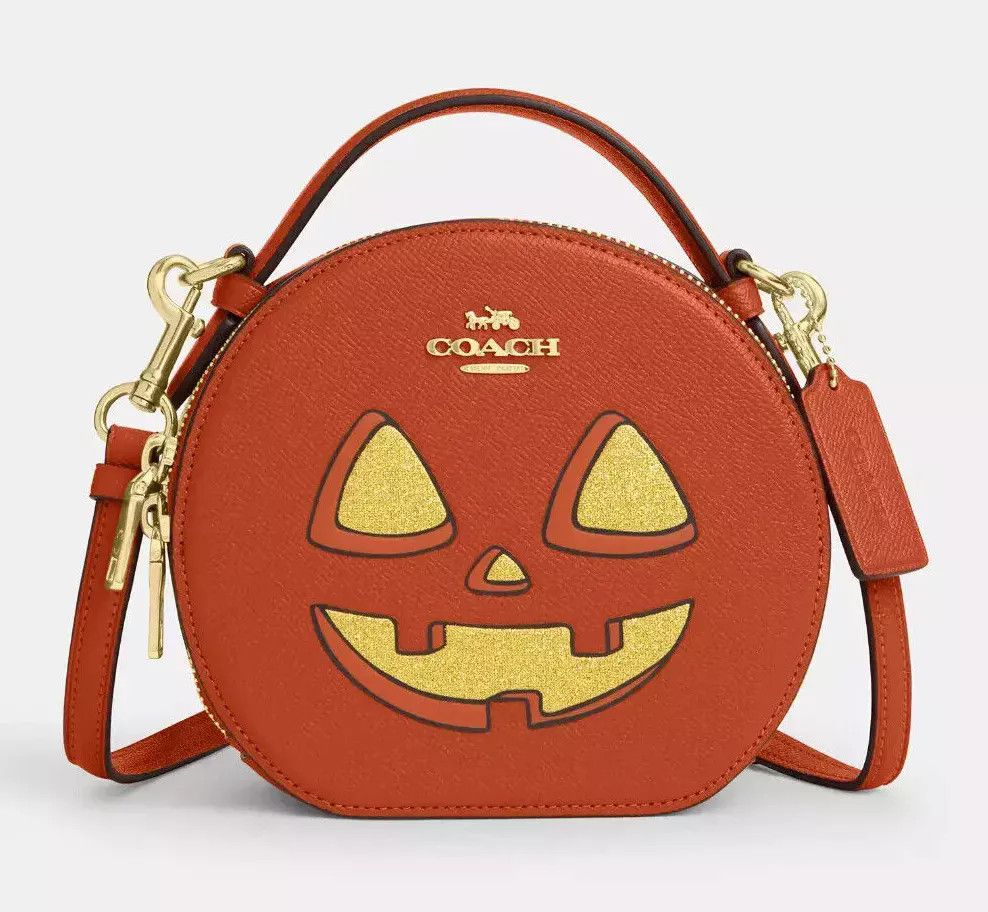 Coach Canteen Crossbody Bag With Halloween Pumpkin Print CW468 Size ONE SIZE - 7 Thumbnail