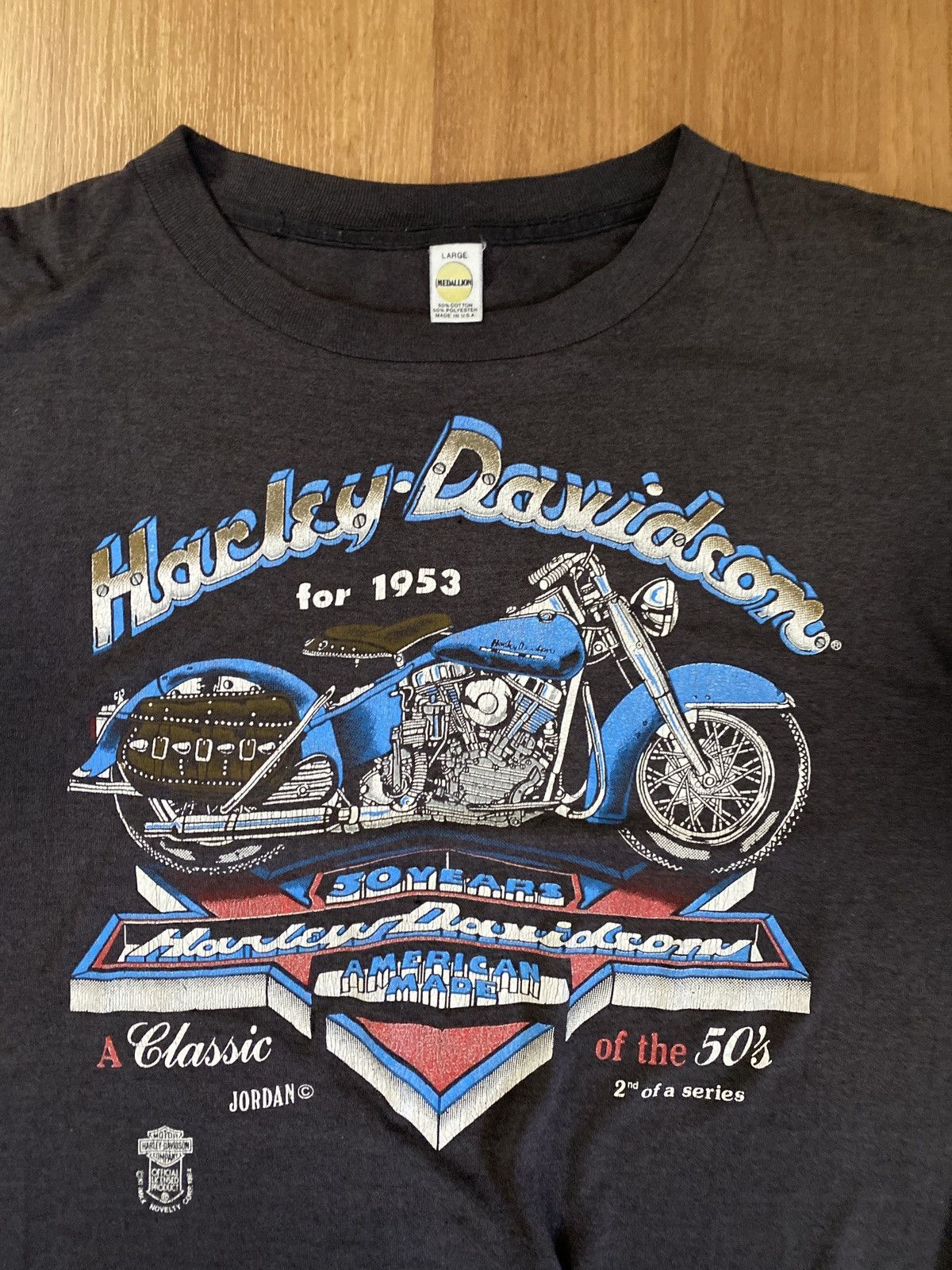 Harley Davidson × Vintage Vintage 80s Harley Davidson Medallion Tag Size US L / EU 52-54 / 3 - 3 Thumbnail