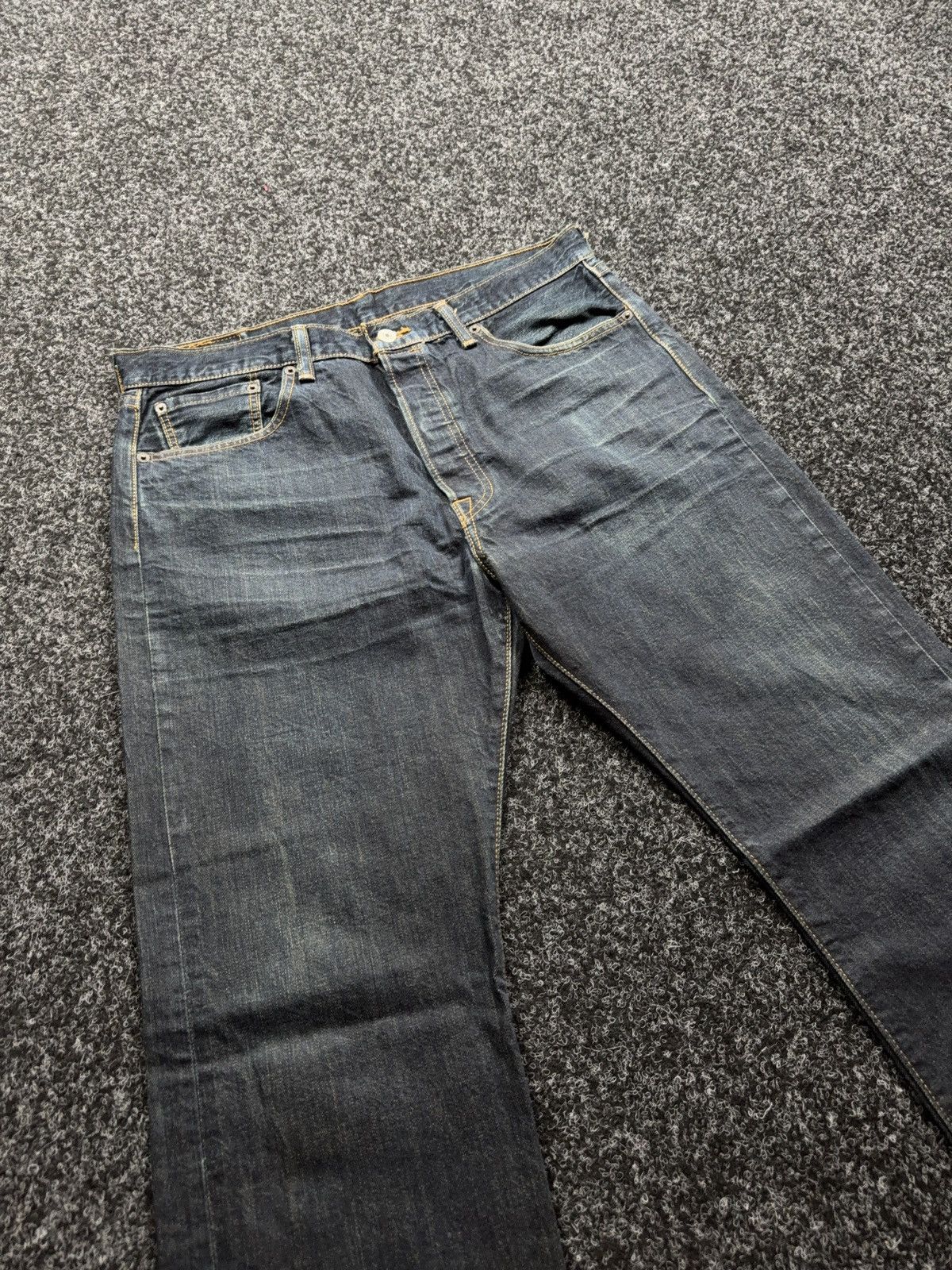 Levi's Levi’s 501 Original Straight Faded Denim Punk Retro Jeans Size US 34 / EU 50 - 6 Thumbnail
