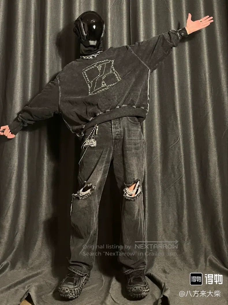 Balenciaga Balenciaga size M Distressed Denim Pants Size US 27 - 7 Thumbnail