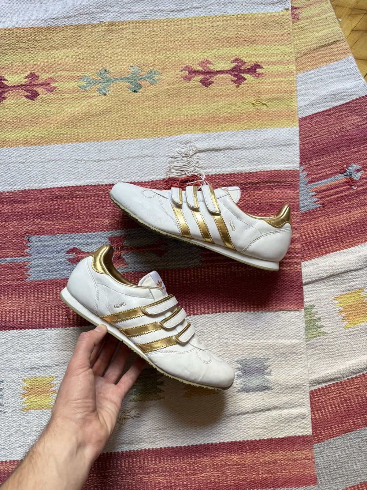 Vintage Vintage 00’s Midiru y2k Japanese Low Leather Sneakers Size US 9 / IT 39 - 1 Thumbnail