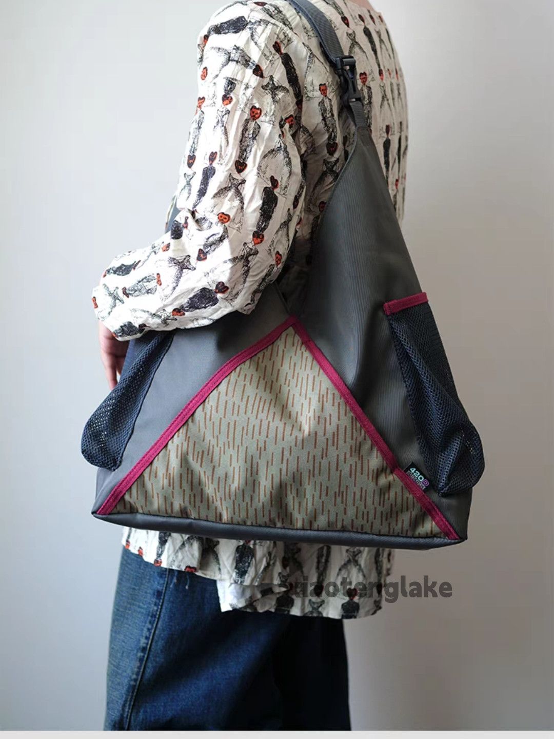 Vintage Unisex outdoor sports patchwork sports tote bag Size ONE SIZE - 6 Thumbnail