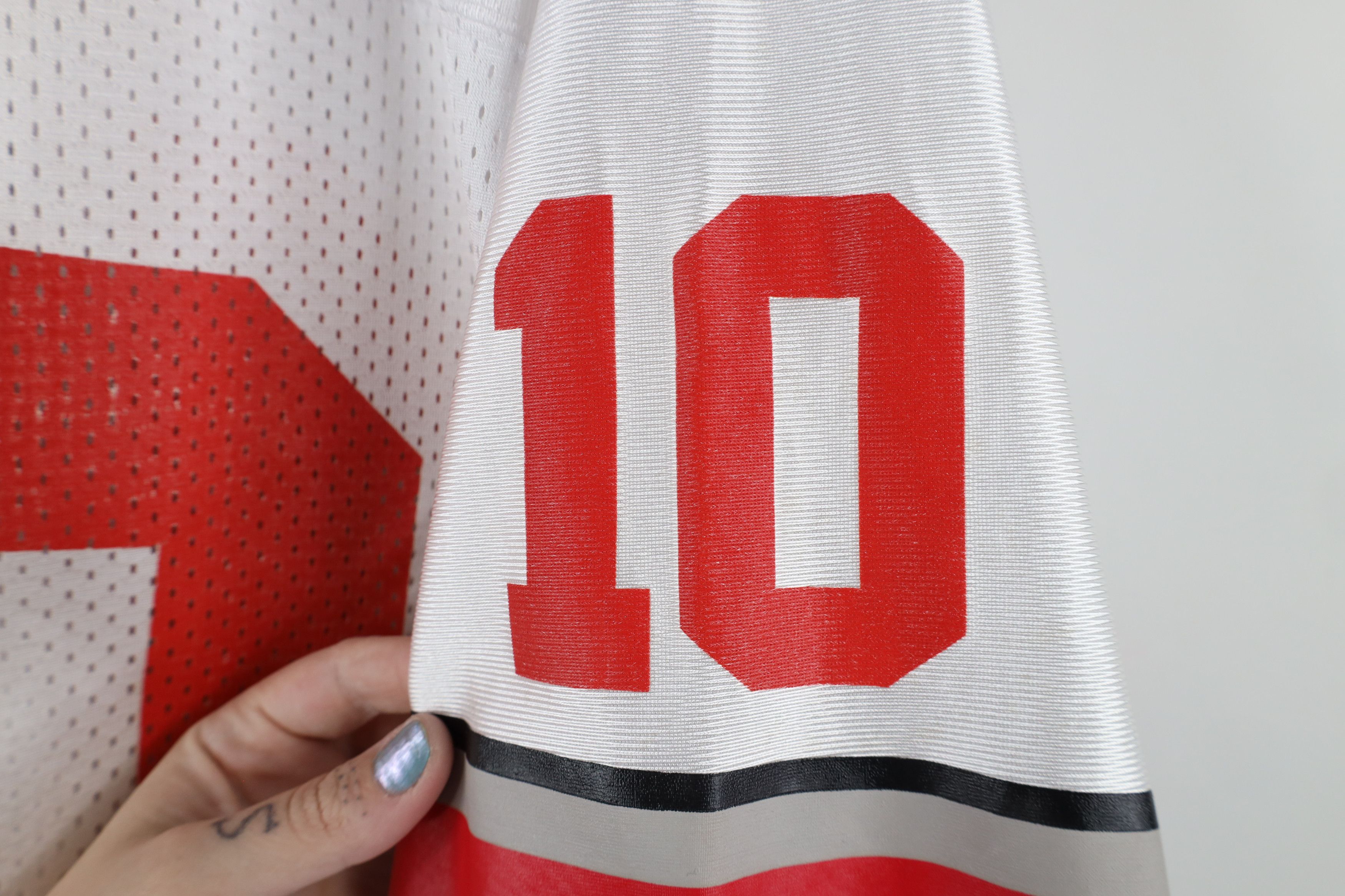 Nike × Vintage Vintage Nike Ohio State University Football Jersey White Size US S / EU 44-46 / 1 - 6 Thumbnail