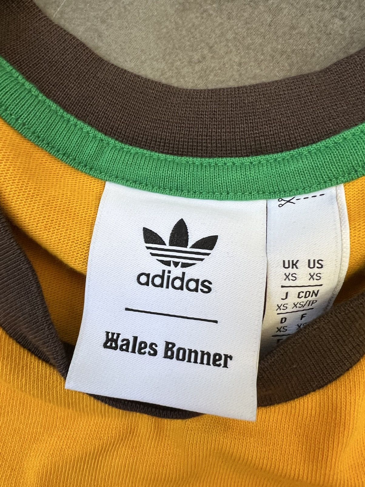 Adidas × Wales Bonner Adidas x Wales Bonner 3 stripes brazil colours tee Size XS / US 0-2 / IT 36-38 - 3 Thumbnail