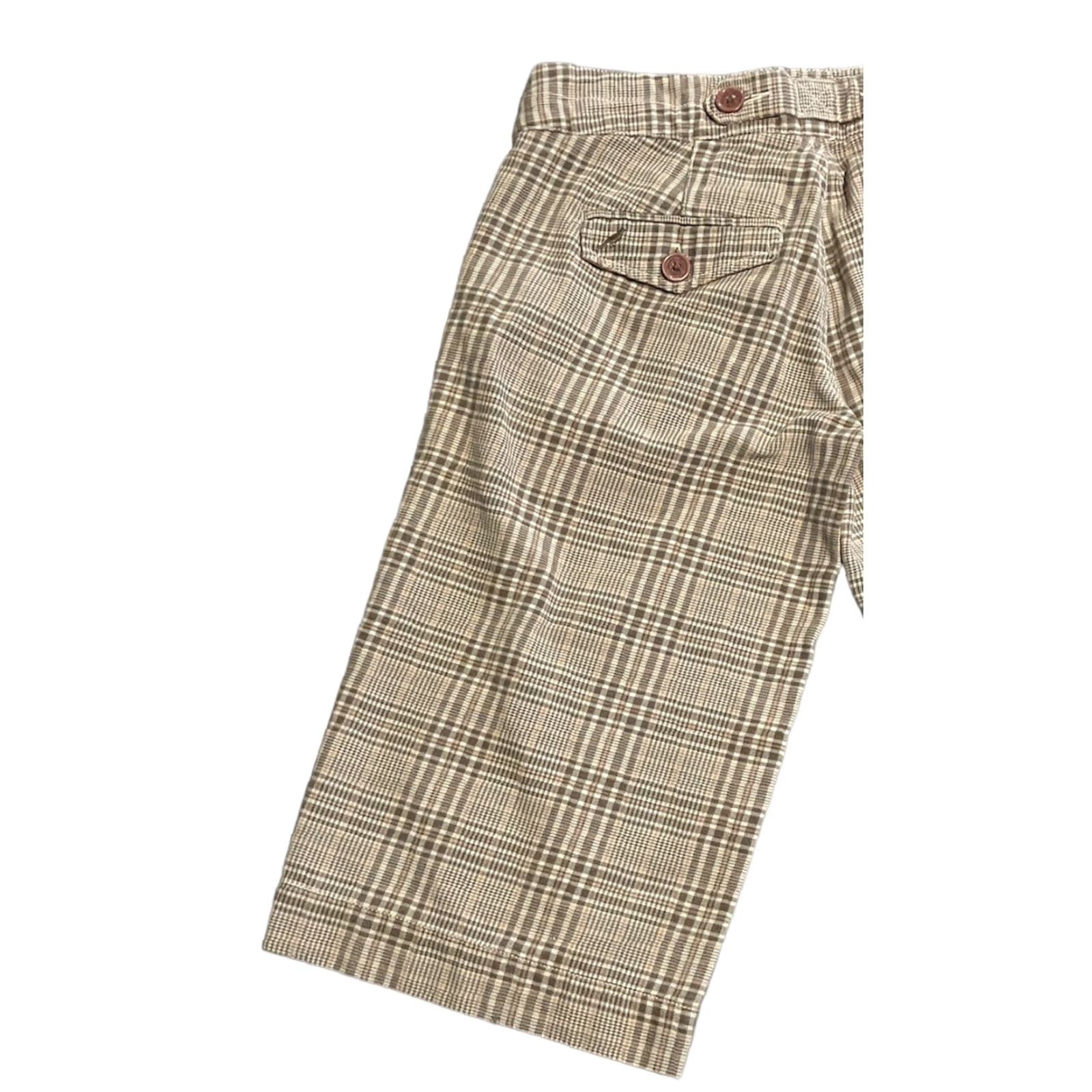 Fossil VINTAGE Fossil Bermuda Shorts Womens 90s Plaid Brown Sz 2 Hong Kong Y2K Jeans Bermuda Shorts Size 26" / US 2 / IT 38 - 6 Thumbnail