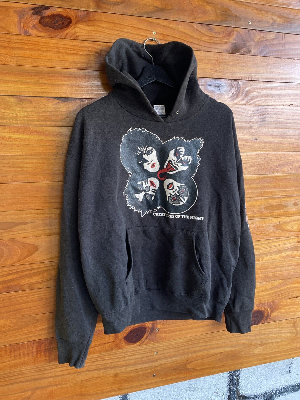 KISS Vintage 90s KISS “Creatures of the Night” Hoodie – Black Size US M / EU 48-50 / 2 - 5 Thumbnail