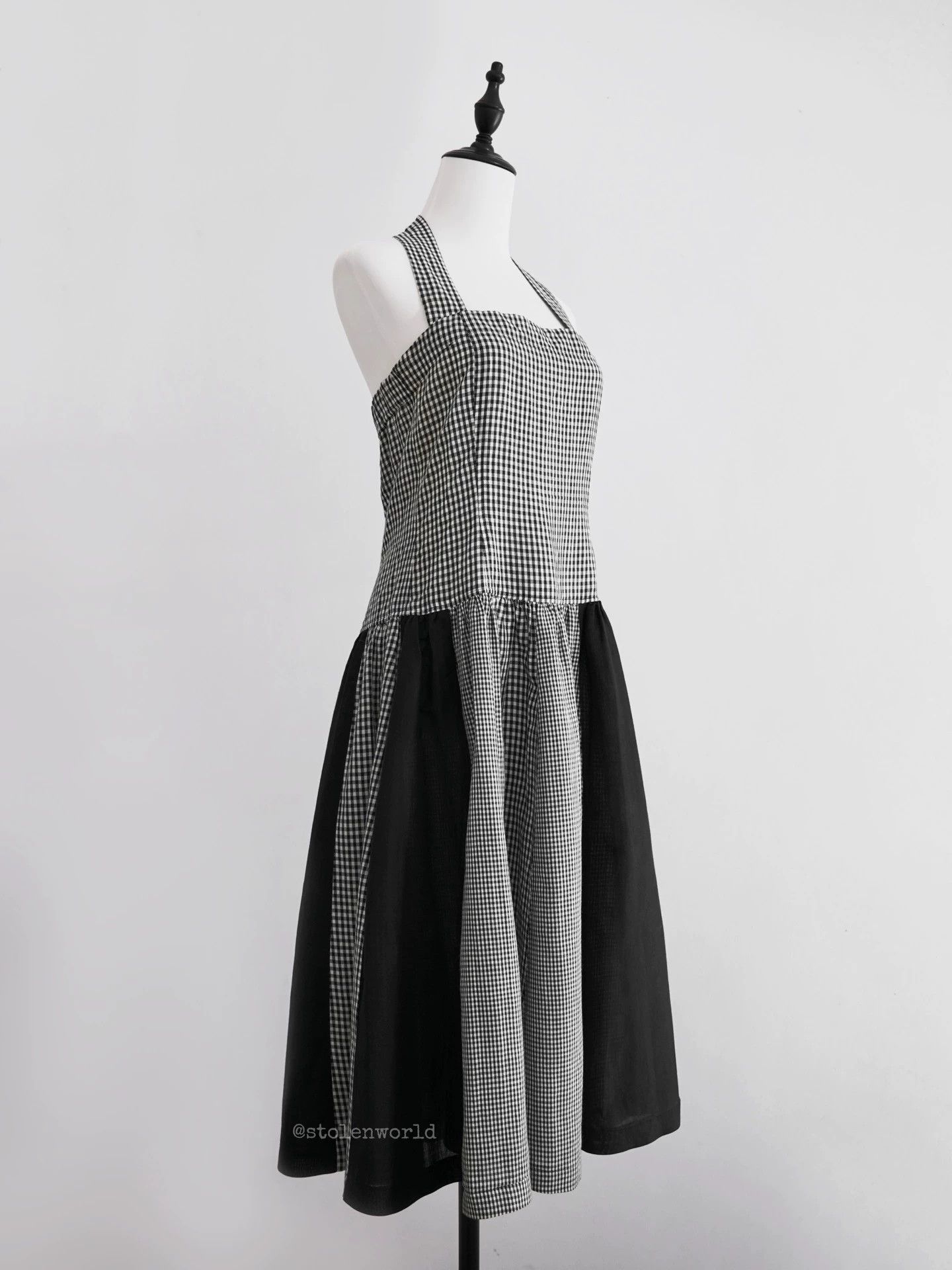 Comme des Garcons Comme des Garçons Halterneck Black White Check Dress M Size M / US 6-8 / IT 42-44 - 5 Thumbnail