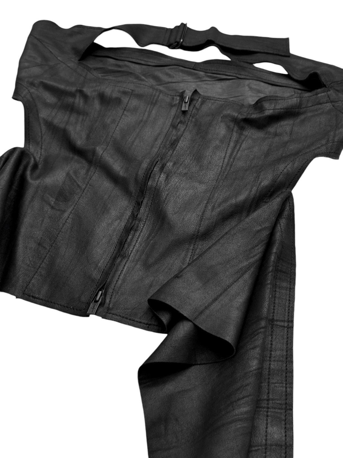 Yohji Yamamoto $1690 Goat Leather Wrap Corset Size M / US 6-8 / IT 42-44 - 4 Thumbnail