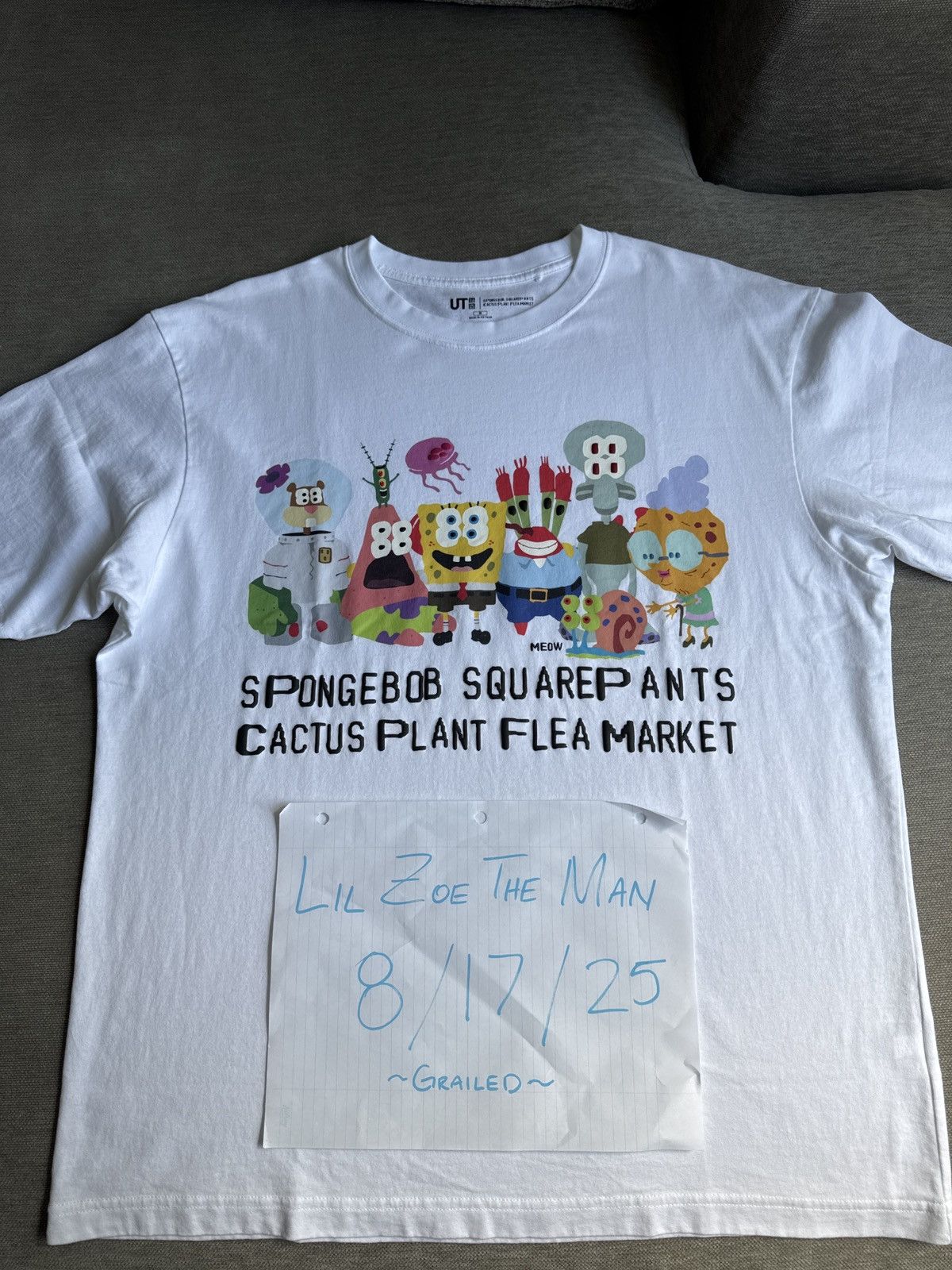 Cactus Plant Flea Market × Uniqlo Cactus Plant Flea Market + Spongebob Squarepants T-Shirt Size US M / EU 48-50 / 2 - 4 Thumbnail