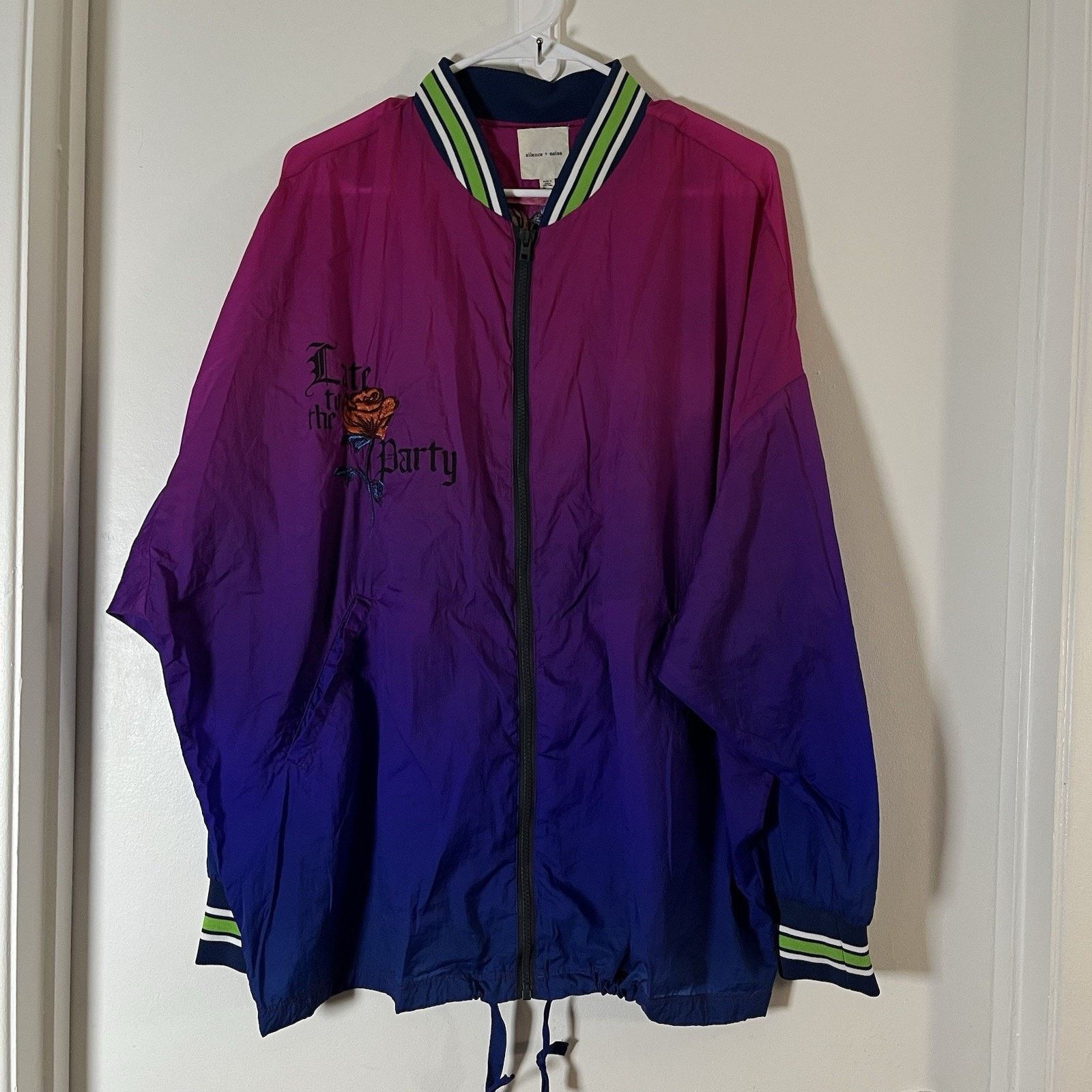 Other Silence + Noise Y2K Sz M Windbreaker Embroidery Butterfly Size M / US 6-8 / IT 42-44 - 6 Thumbnail