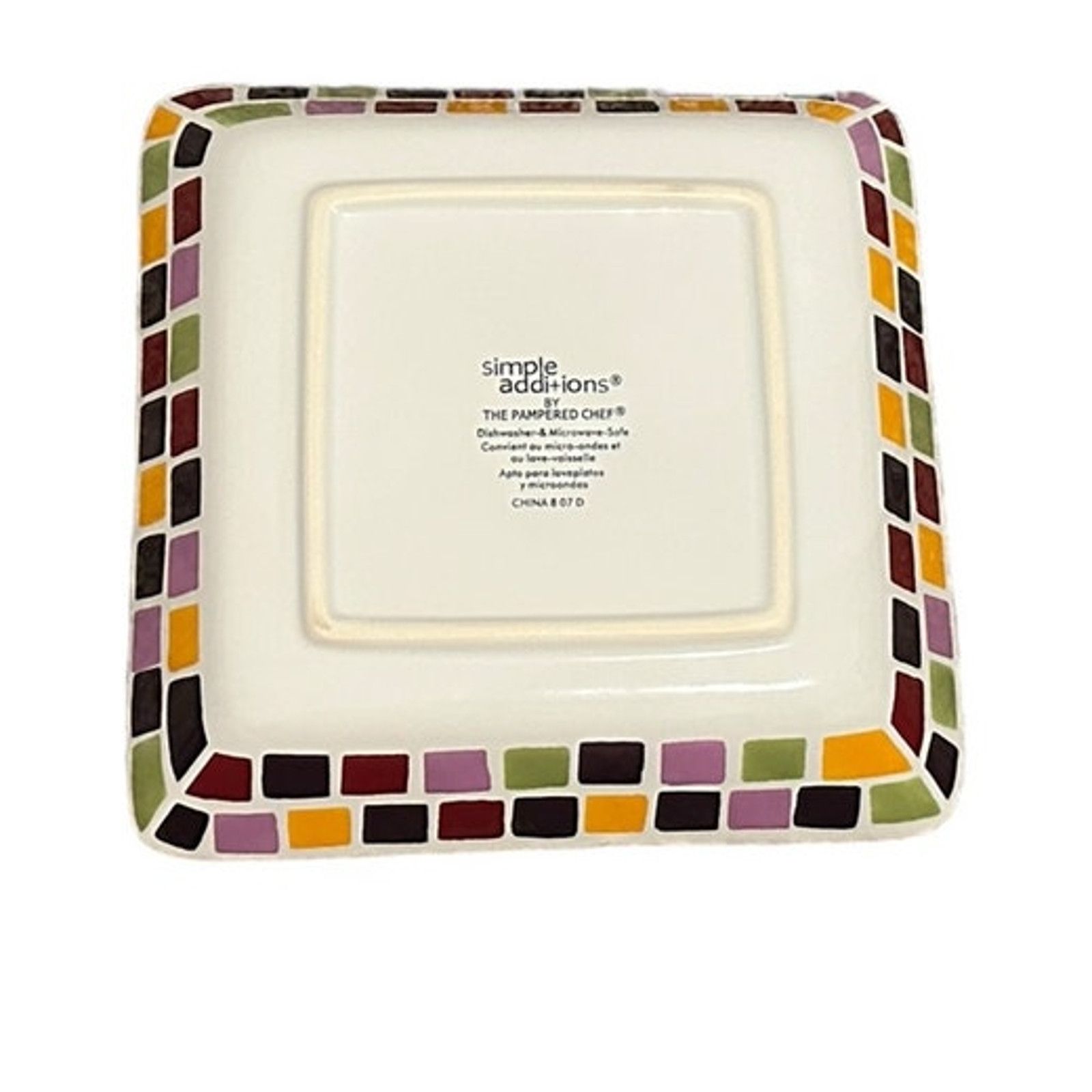 Other Simple Additions Desert Mosaic Tiles Small Square Plate Size ONE SIZE - 6 Thumbnail